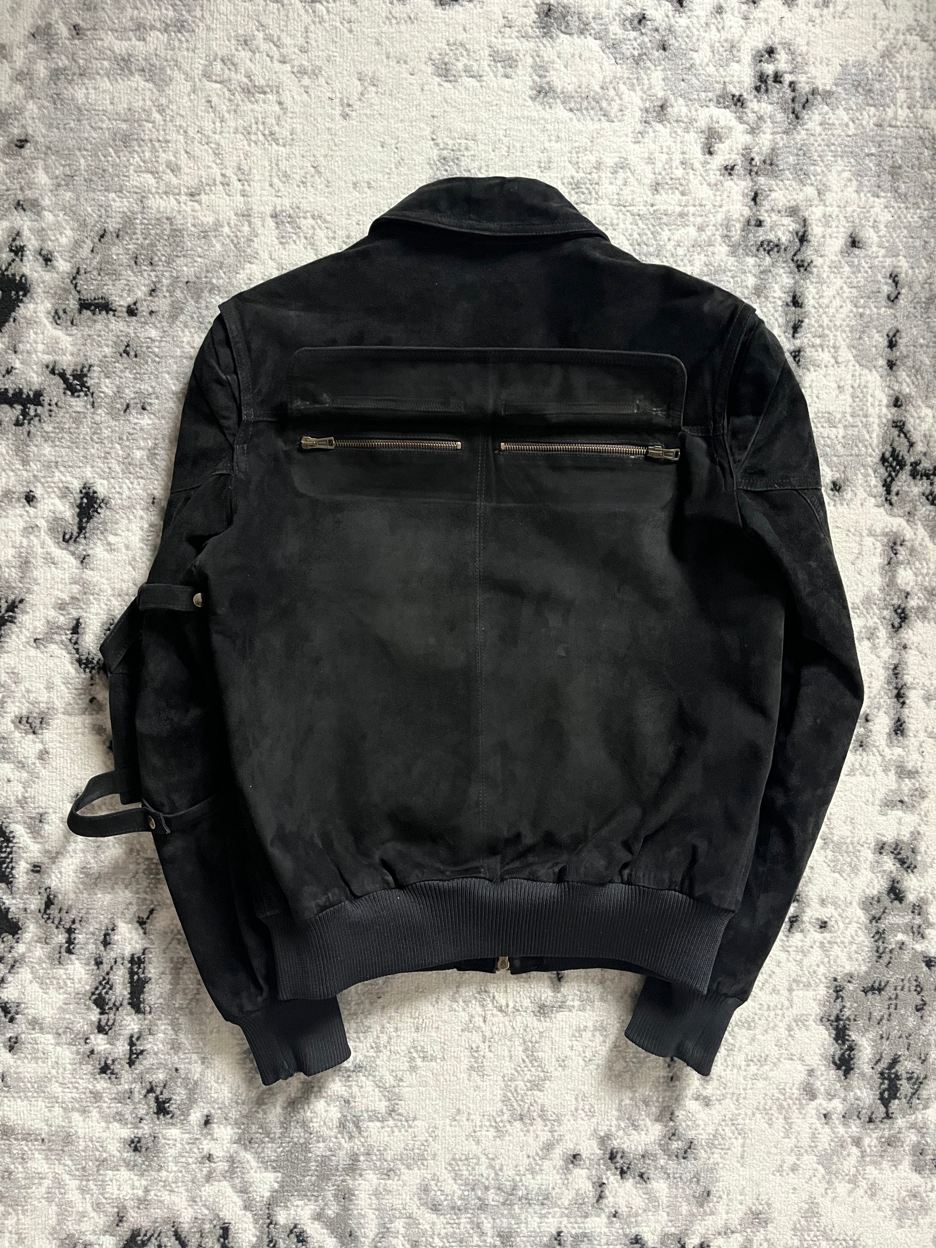 FW2003 Cavalli Aviator Cargo Shadow Black Jacket (M)