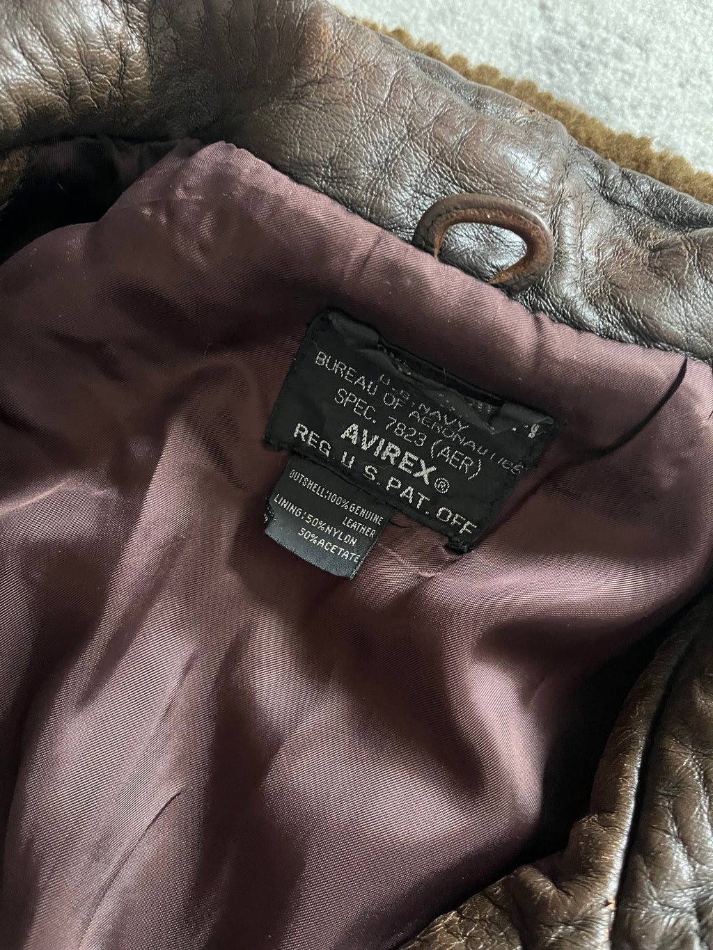 Avirex TOP G1 Aviator Leather Jacket (M/L)