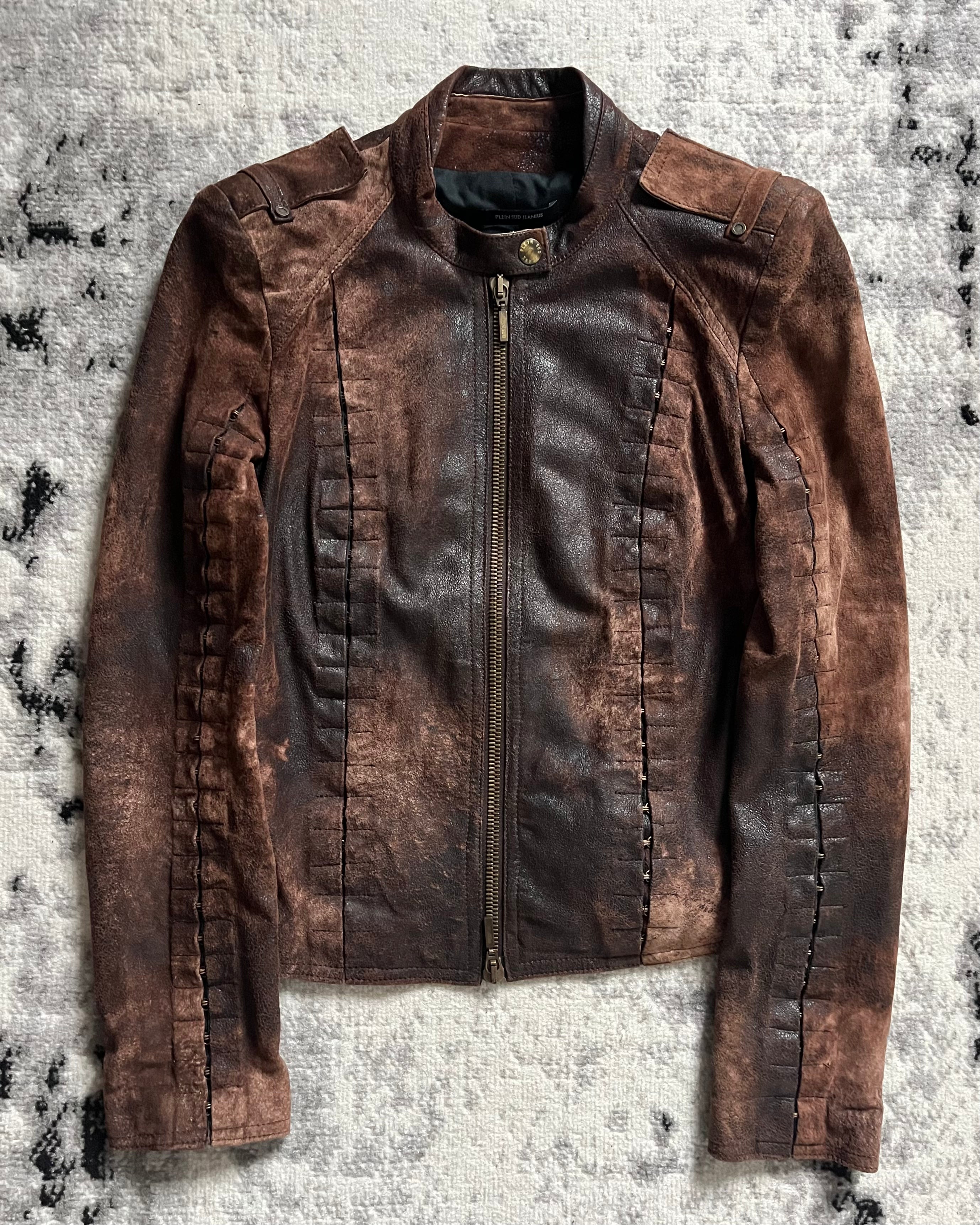 90 年代 Plein Sud 独特腐蚀手工夹克 (S)