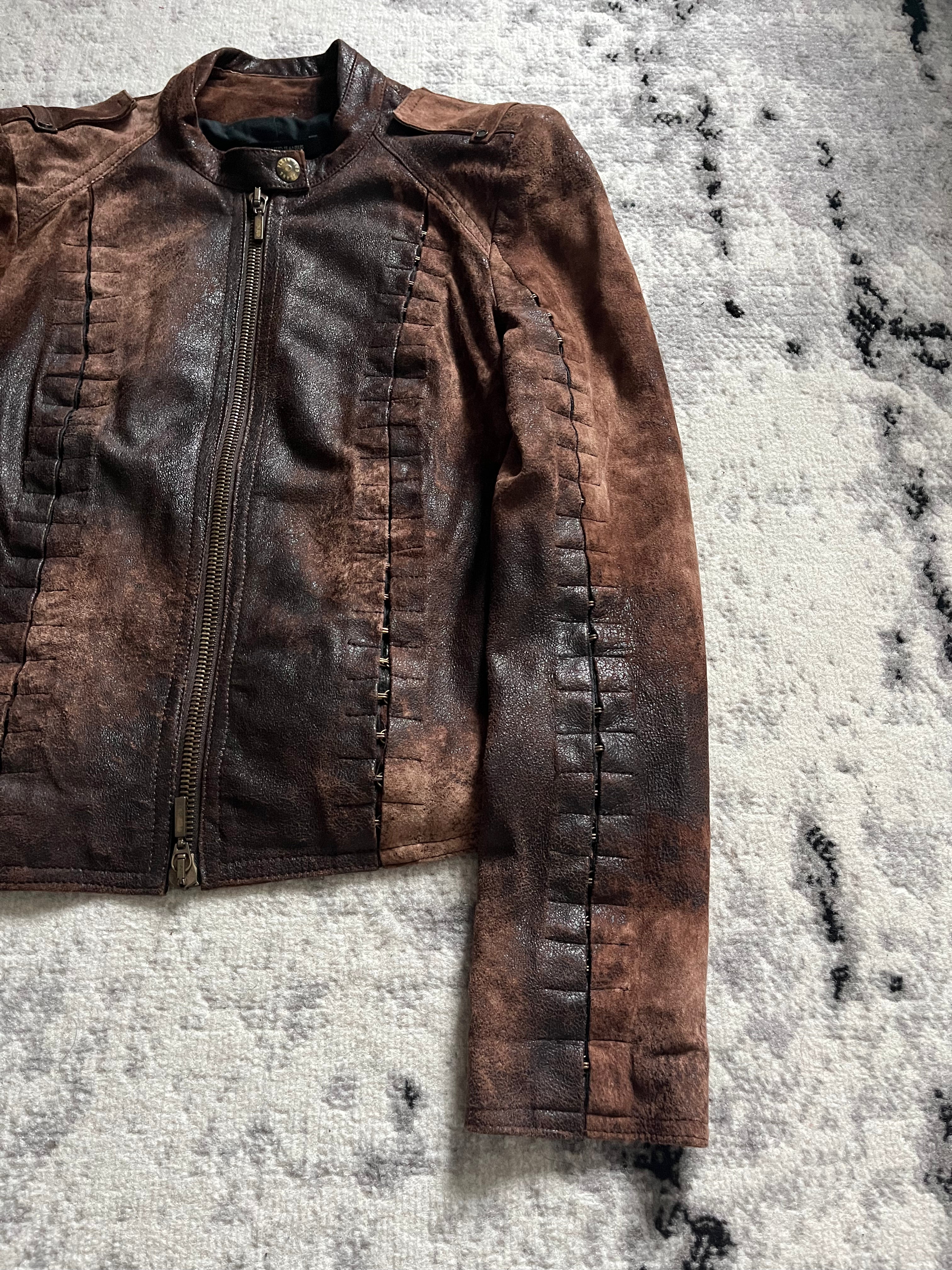 90 年代 Plein Sud 独特腐蚀手工夹克 (S)