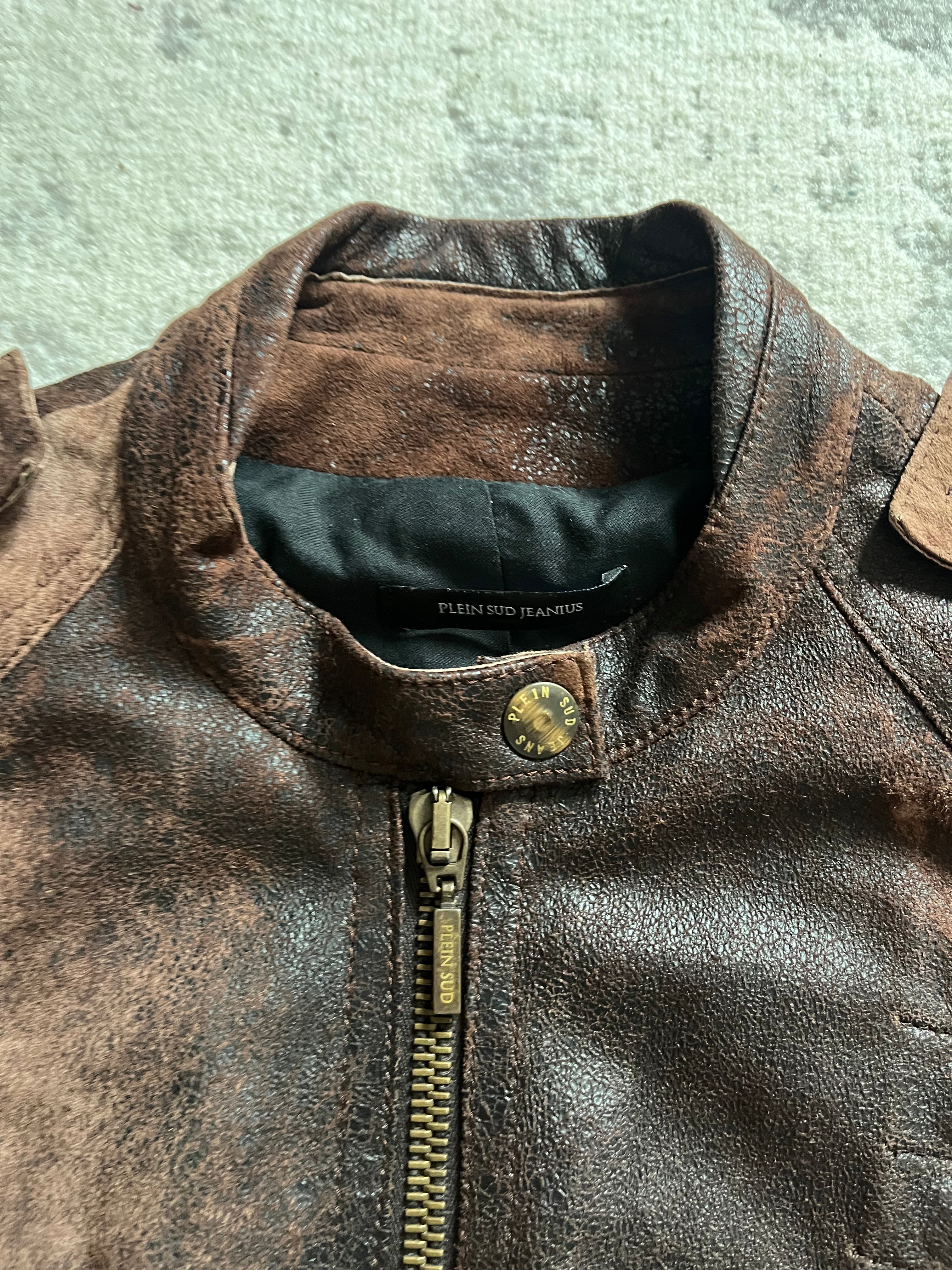 90 年代 Plein Sud 独特腐蚀手工夹克 (S)