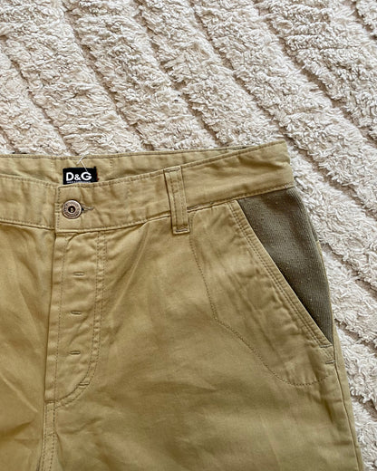 AW08 Dolce & Gabbana Beige Sophisticated Utility Pants (L)