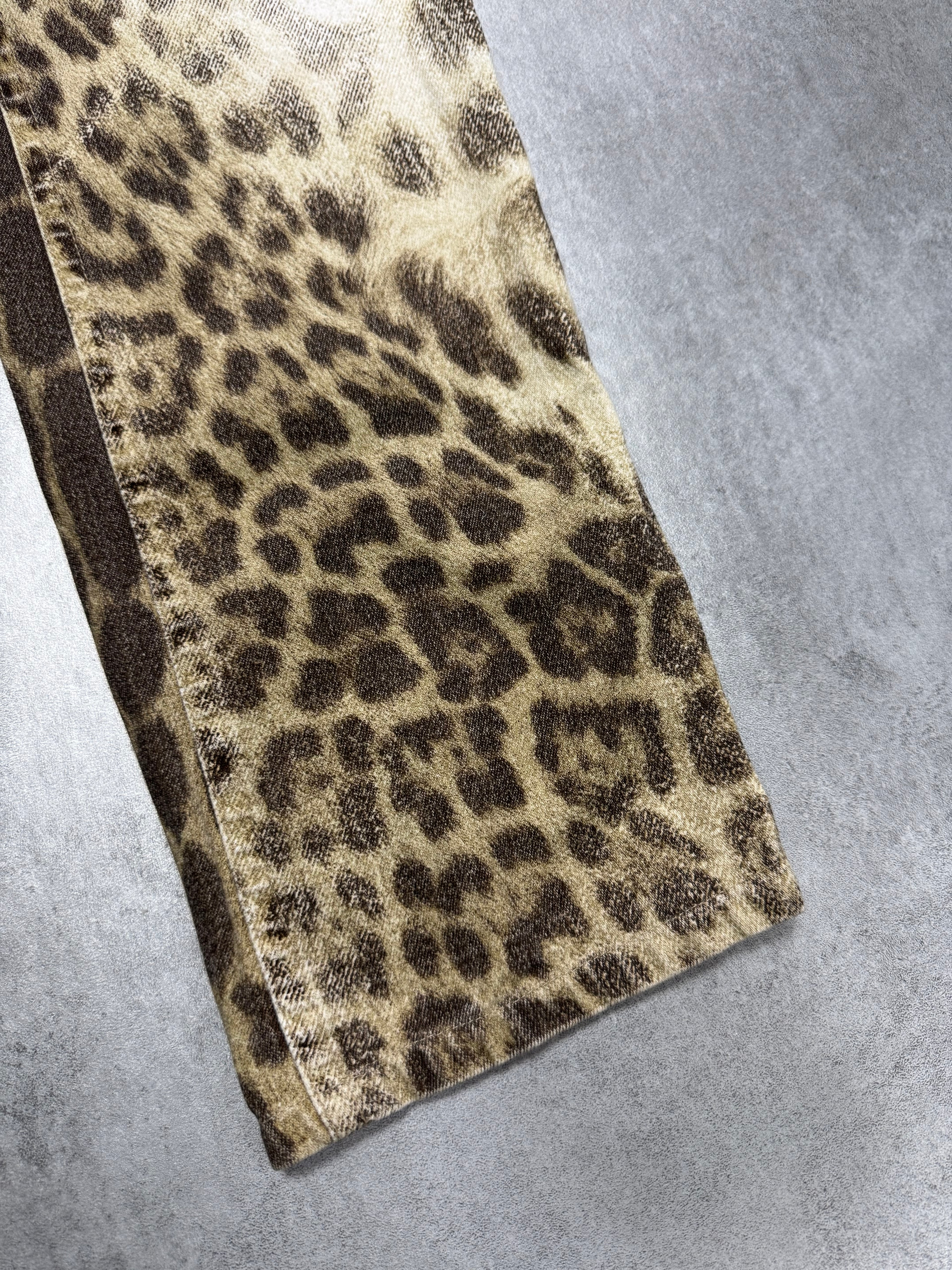 AW2002/03 Roberto Cavalli Jaguar White Faded Pants (M)