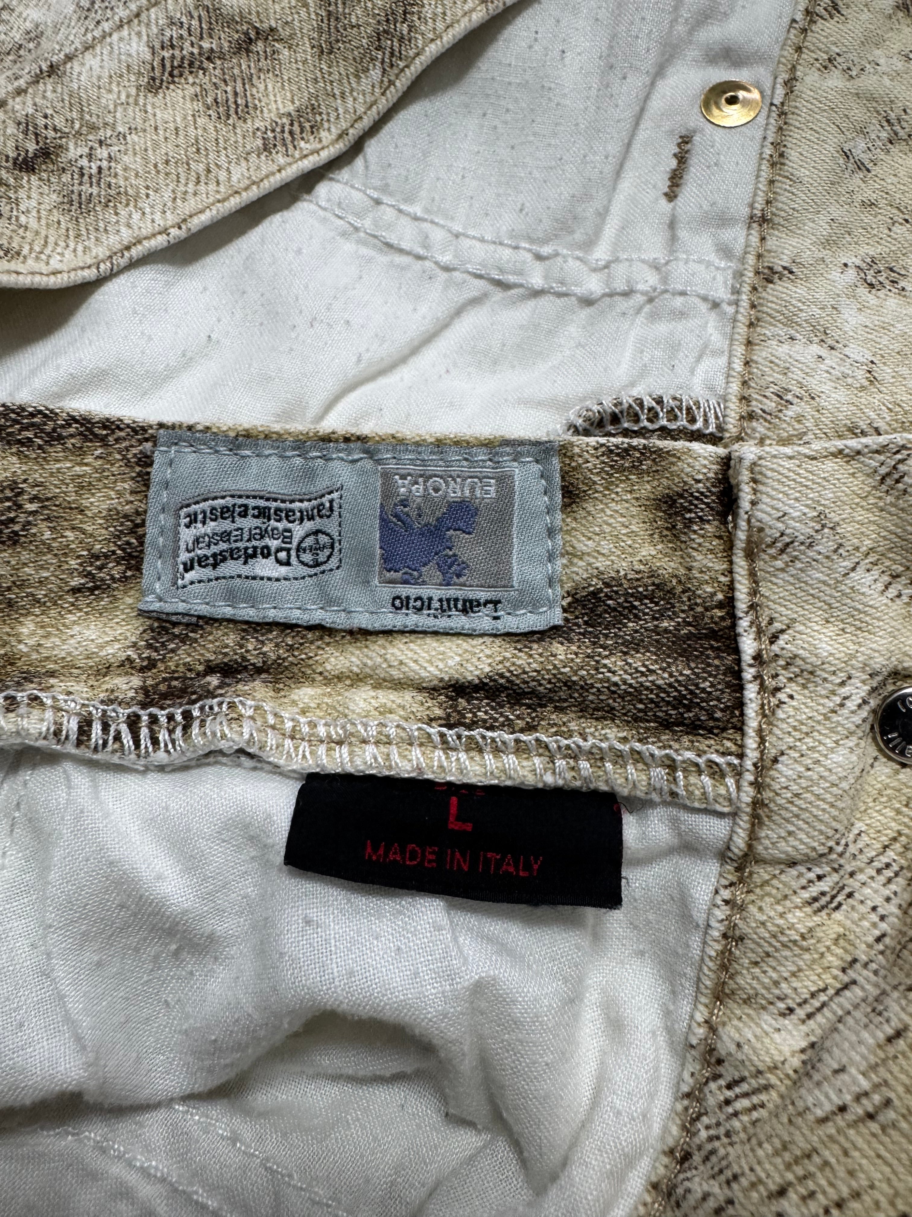 AW2002/03 Roberto Cavalli Jaguar White Faded Pants (M)