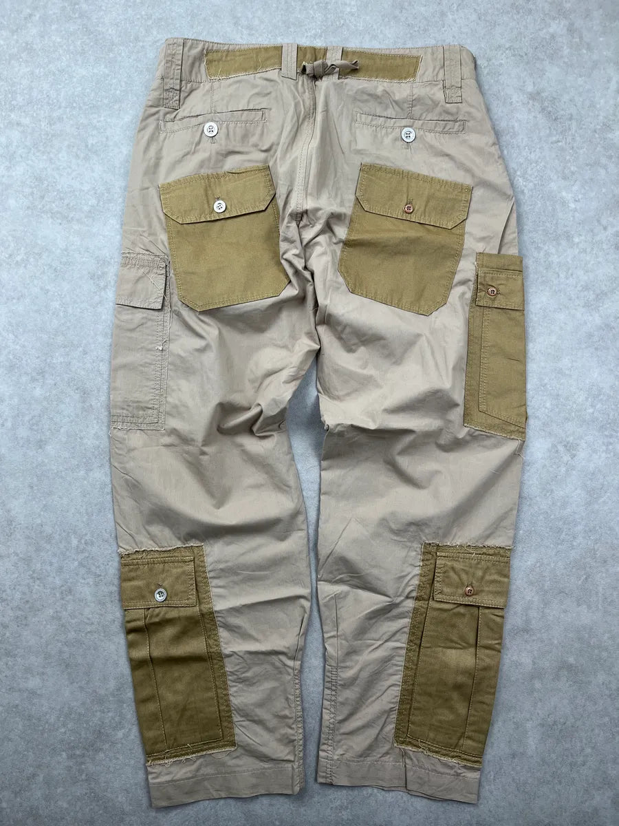 2000s Dolce & Gabbana Beige Contrast Panel Cargo Pants WQwfyqjo 1