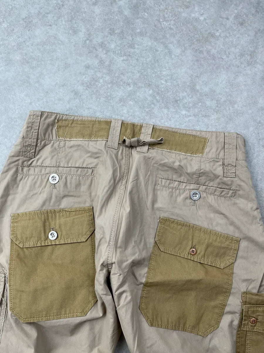 2000s Dolce & Gabbana Beige Contrast Panel Cargo Pants WQwfyqjo 6