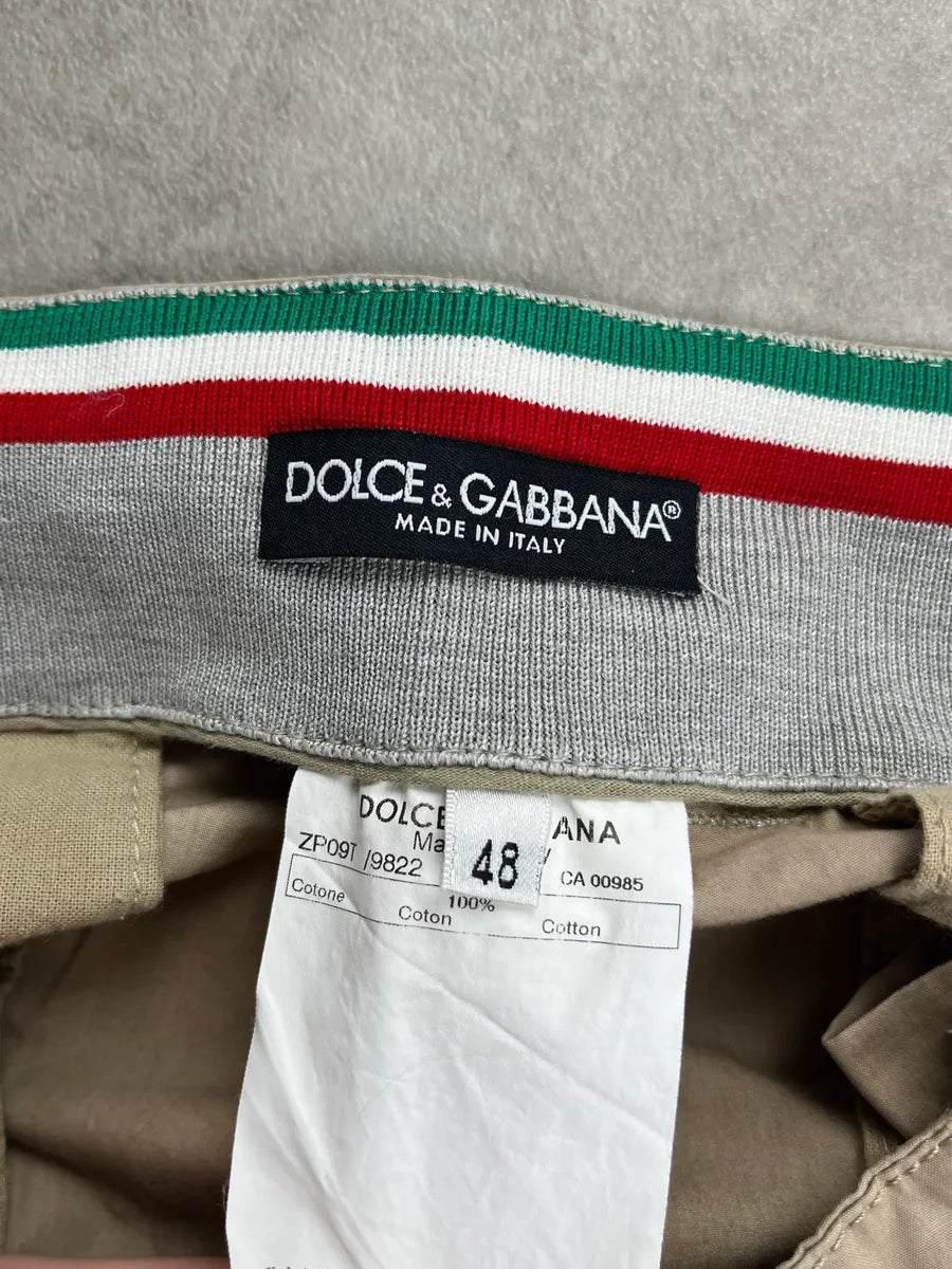 2000s Dolce & Gabbana Beige Contrast Panel Cargo Pants WQwfyqjo 11