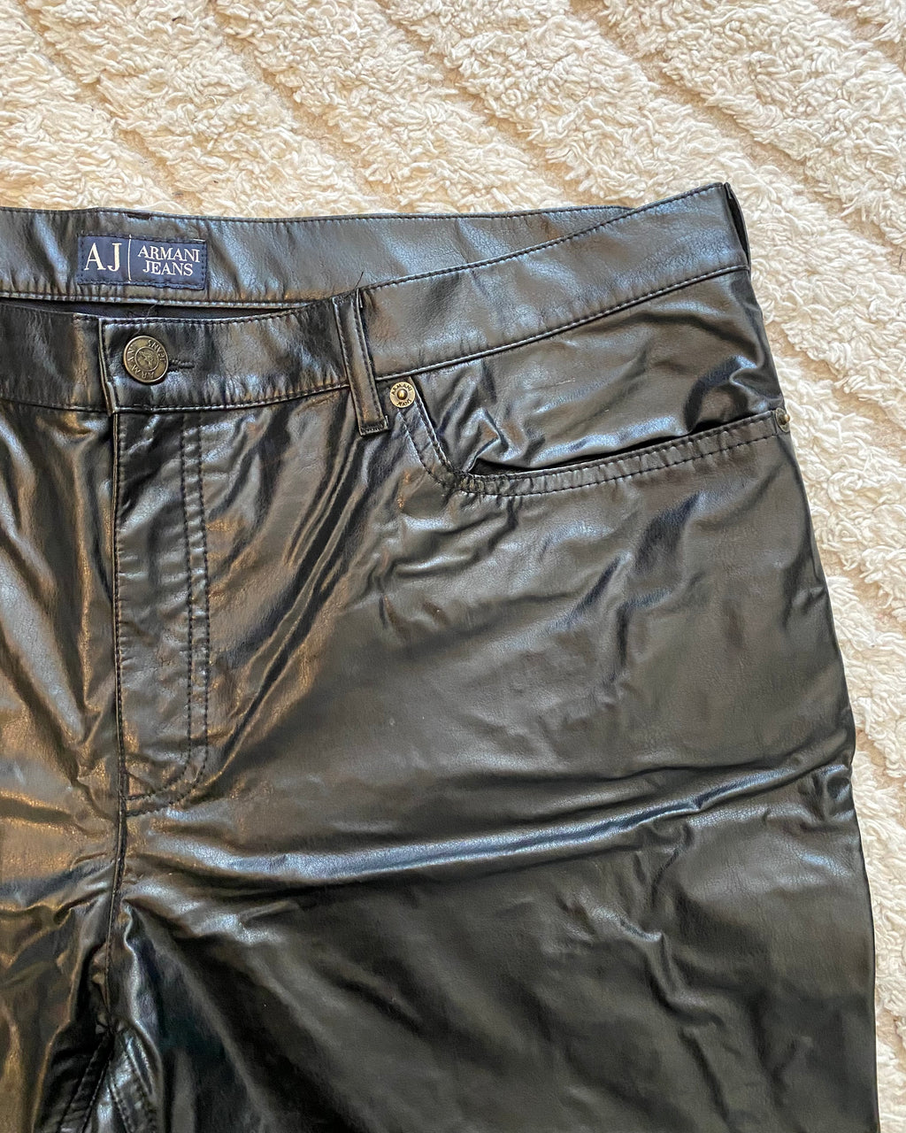 90年代 アルマーニ ダークシャドウ ストレート パンツ (L/XL)