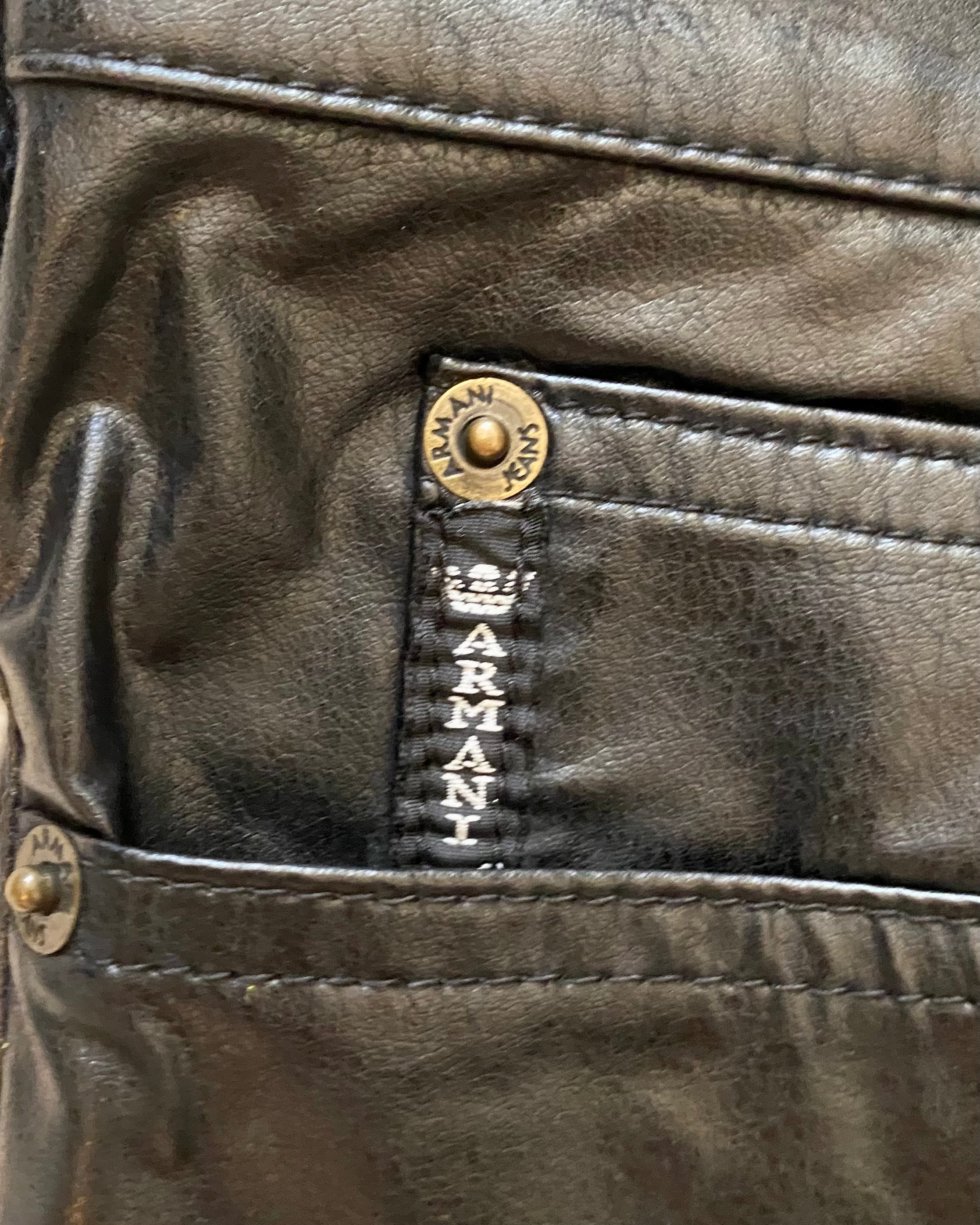 90年代 アルマーニ ダークシャドウ ストレート パンツ (L/XL)