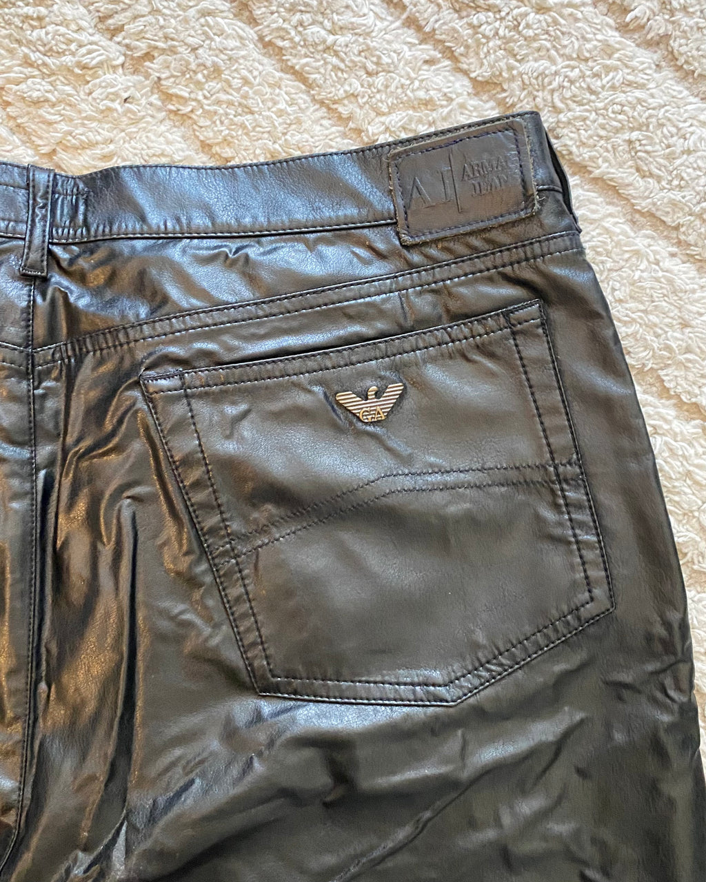 90年代 アルマーニ ダークシャドウ ストレート パンツ (L/XL)