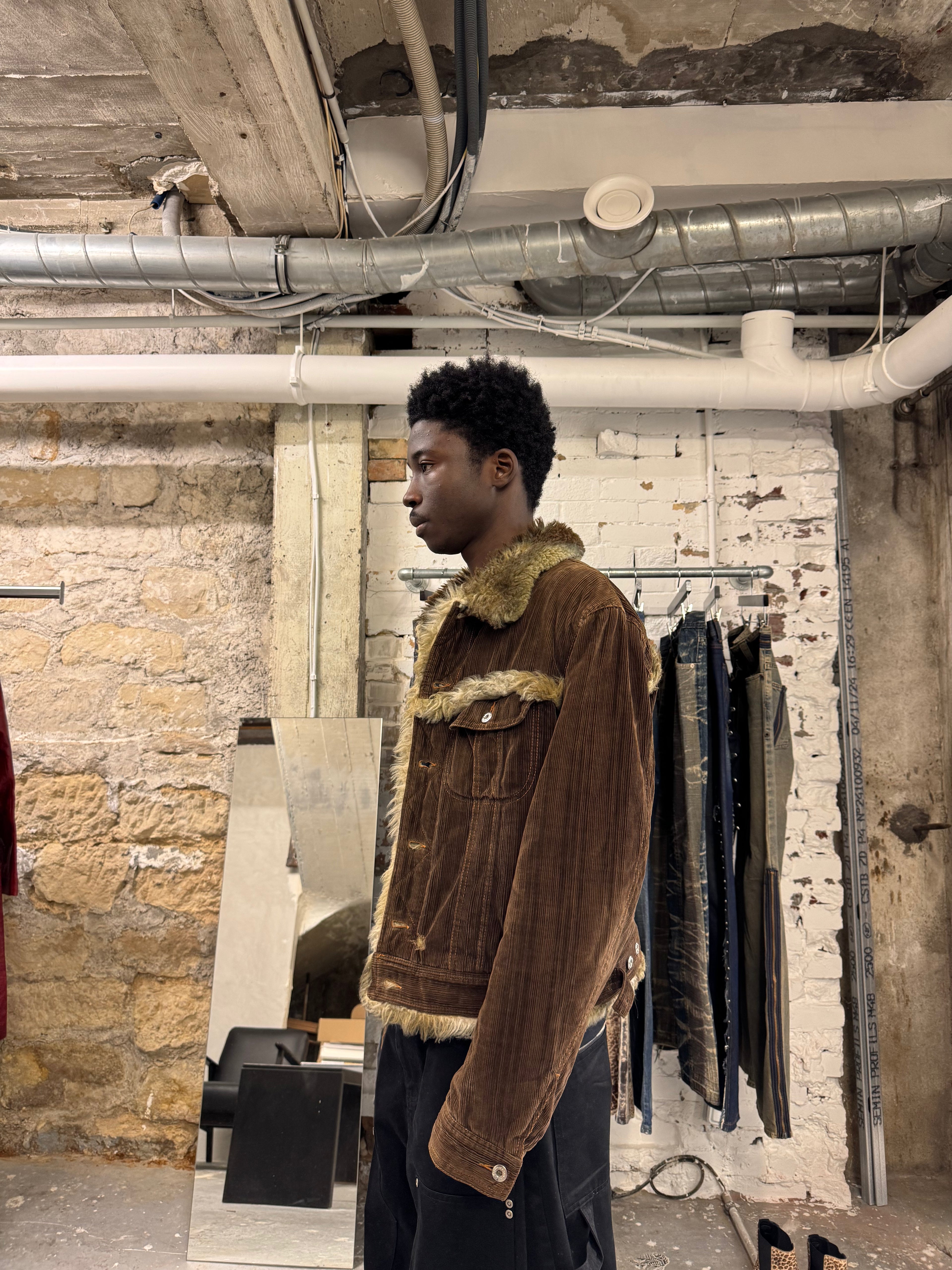 FW2001 Dolce & Gabbana Fur Striped Corduroy Jacket – Dolce Vita Hub