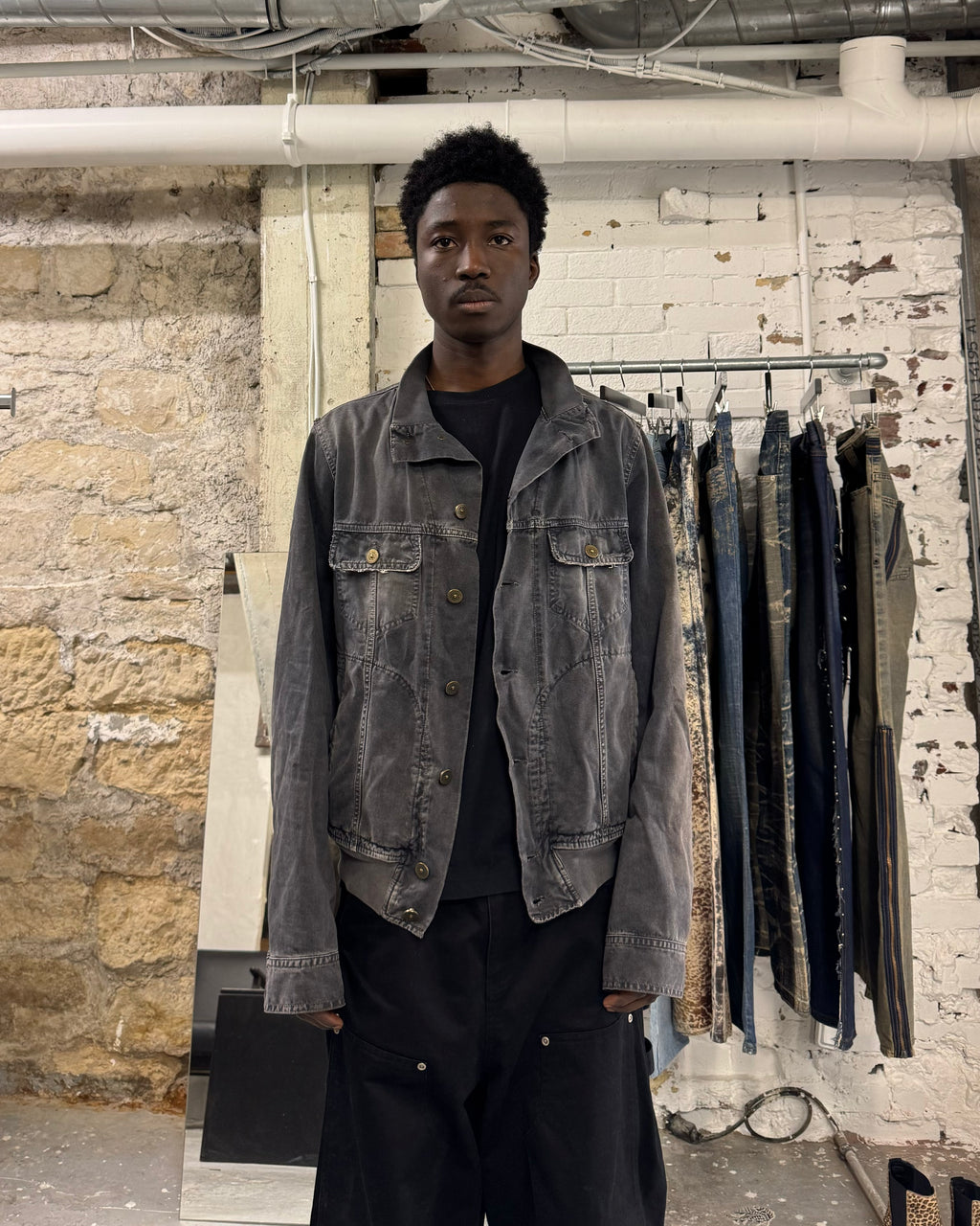 SS2008 Dolce & Gabbana Buttoned Light Faded Brut Jacket