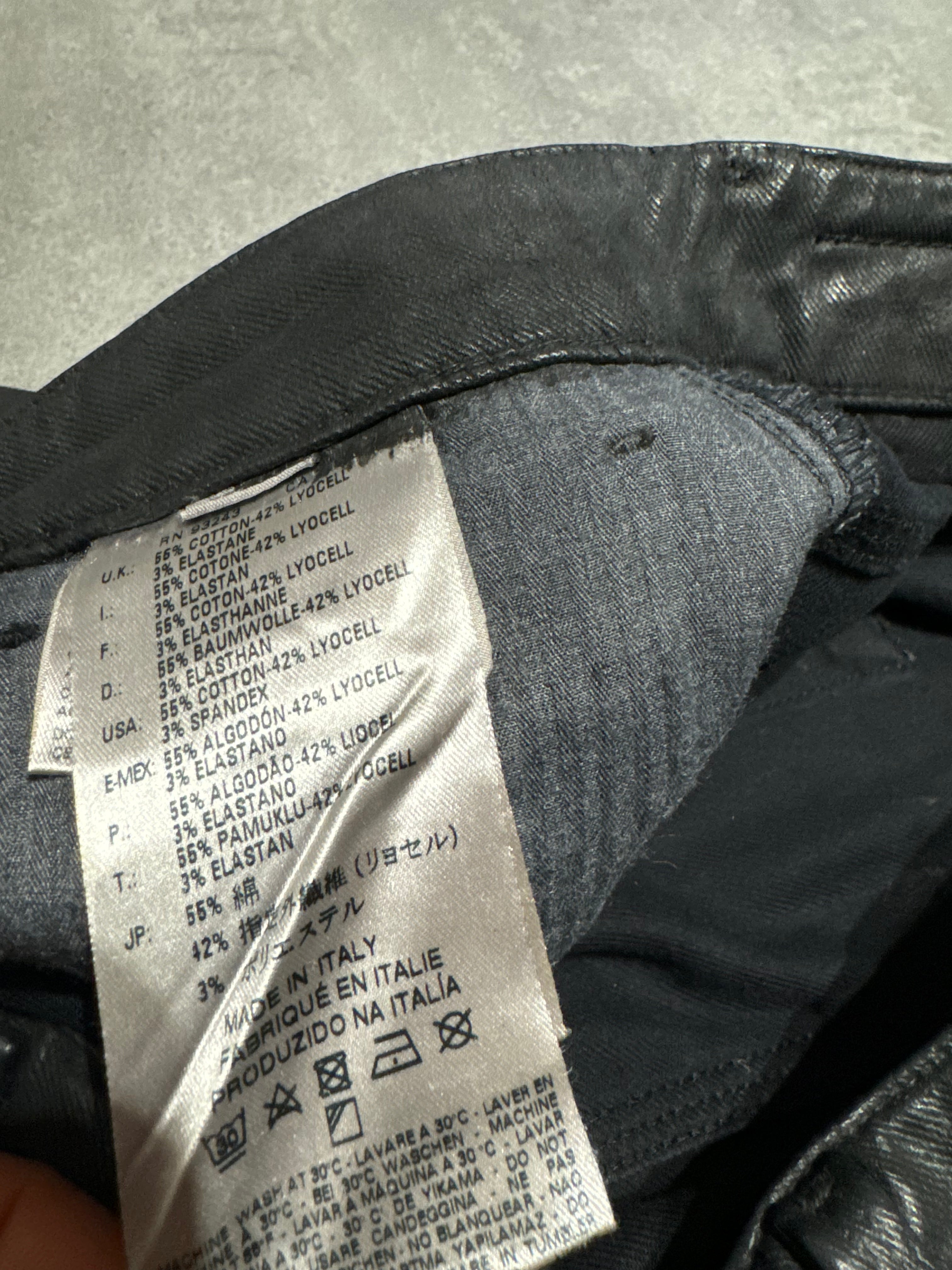 Diesel Black Gold Black Waxed Denim Slim Pants