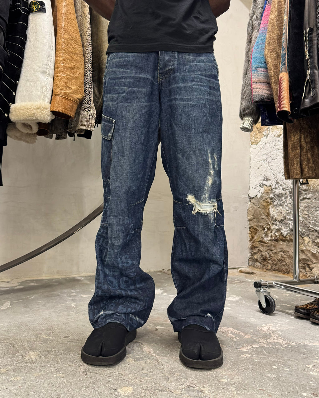 2000s Armani Numbers Cargo Denim Jeans