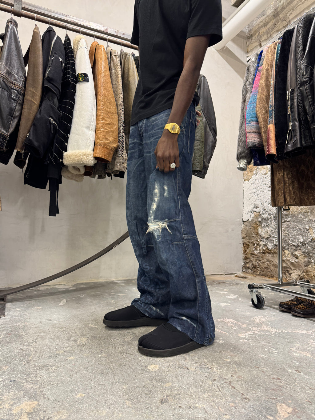 2000s Armani Numbers Cargo Denim Jeans