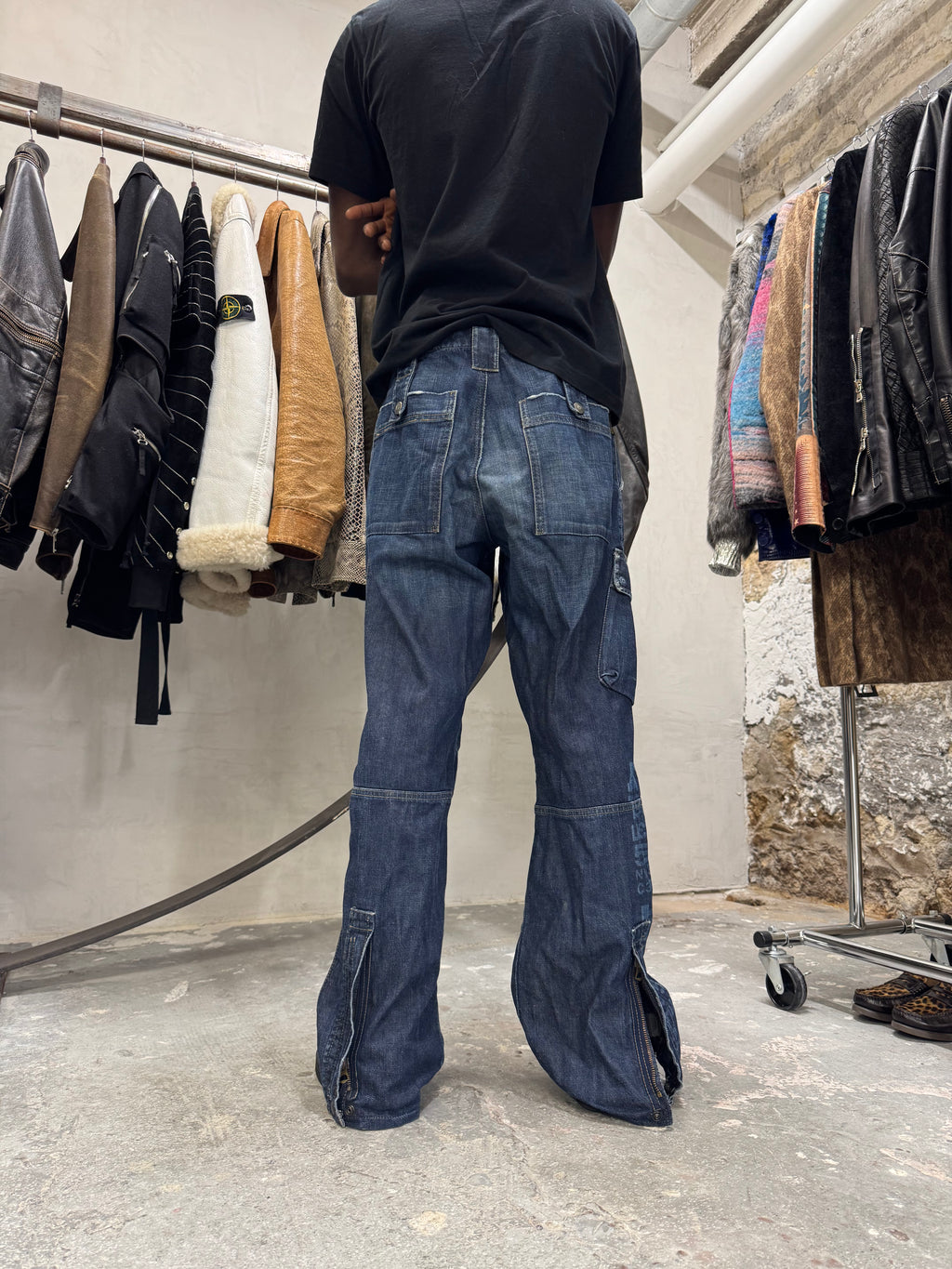 2000s Armani Numbers Cargo Denim Jeans