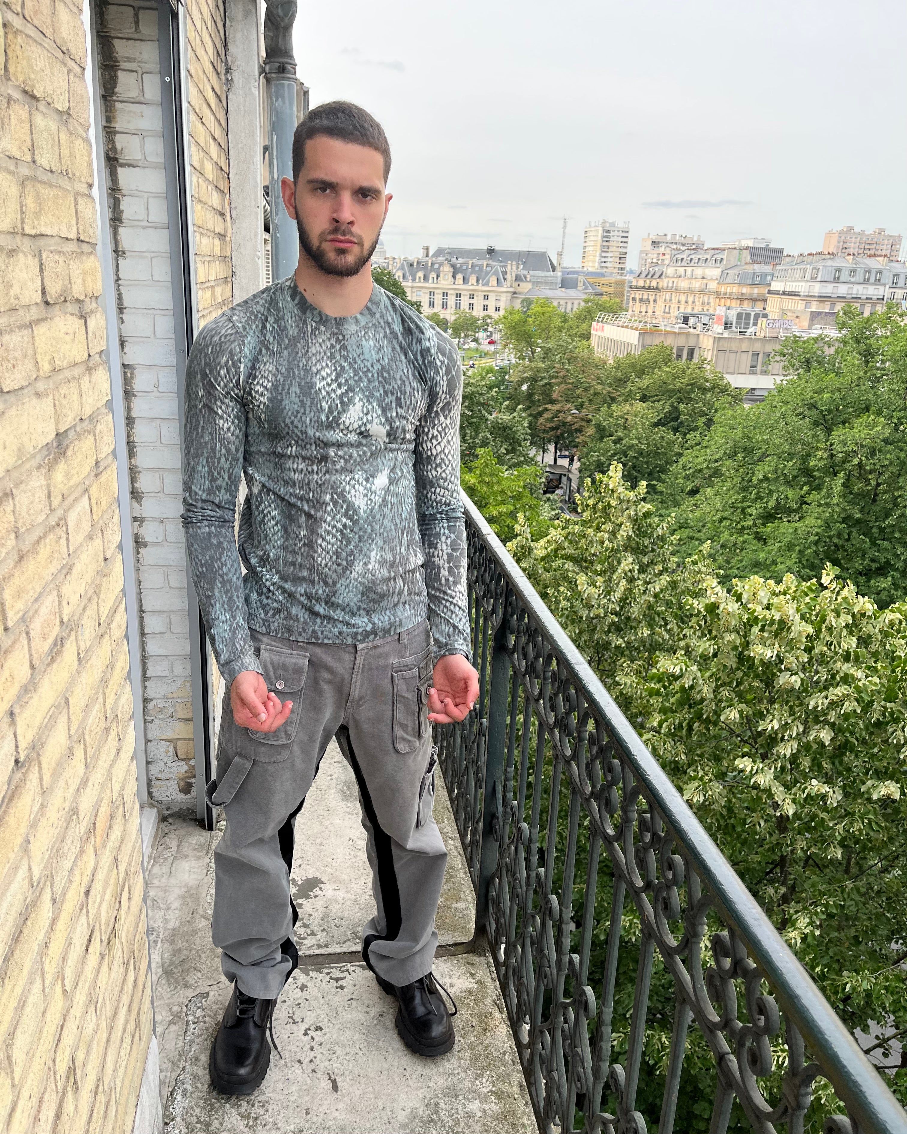 00's Just Cavalli 長袖トップ ブルースケール(S)