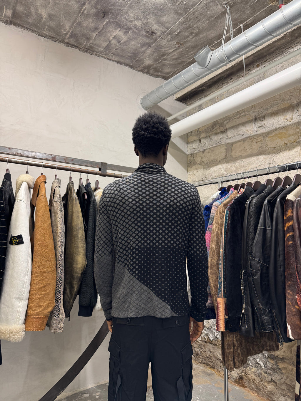 SS2021 Emporio Armani Grey Asymmetrical Soft Sweater