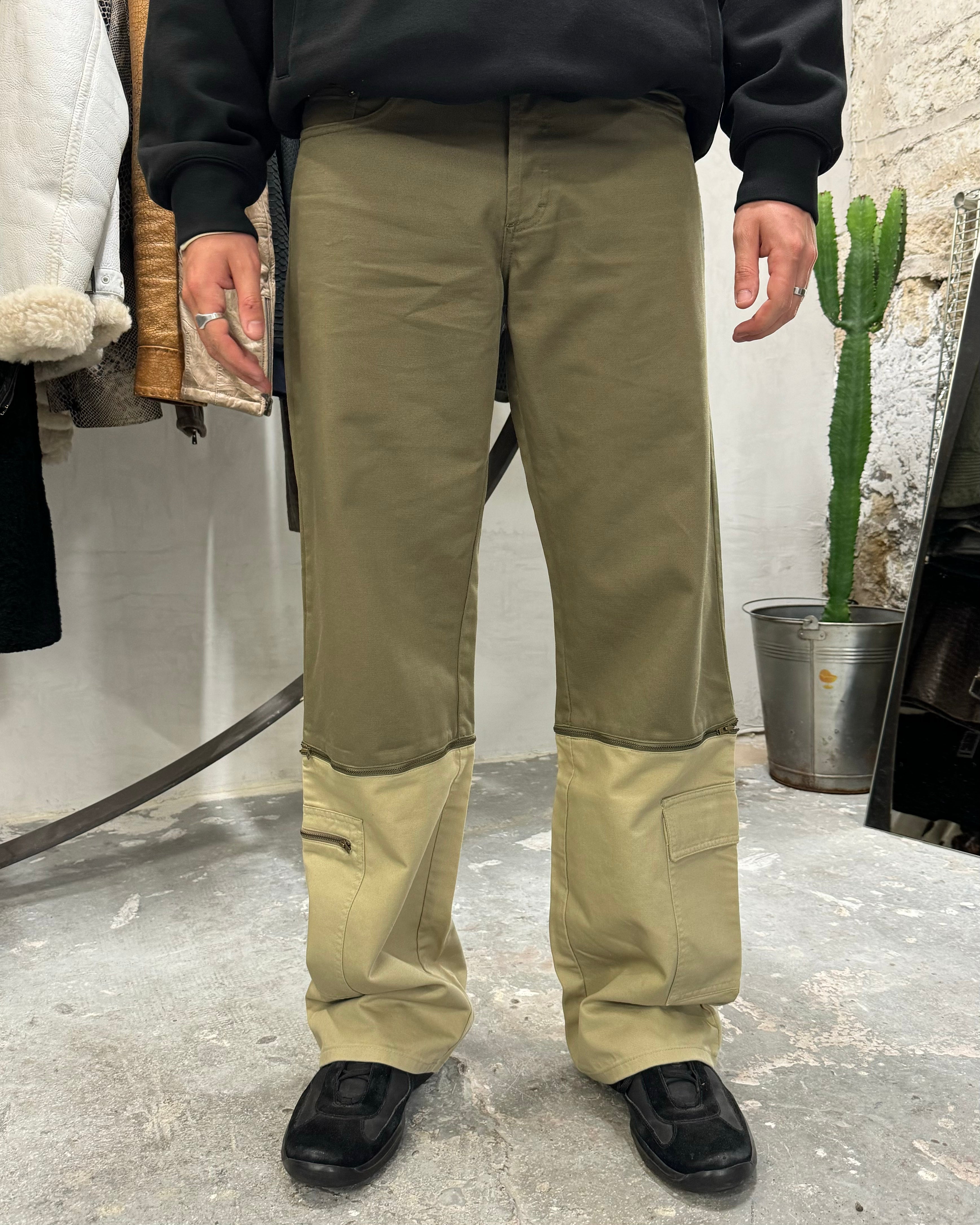 Dolce &amp; Gabbana 橄榄色工装可拆卸长裤 (M)