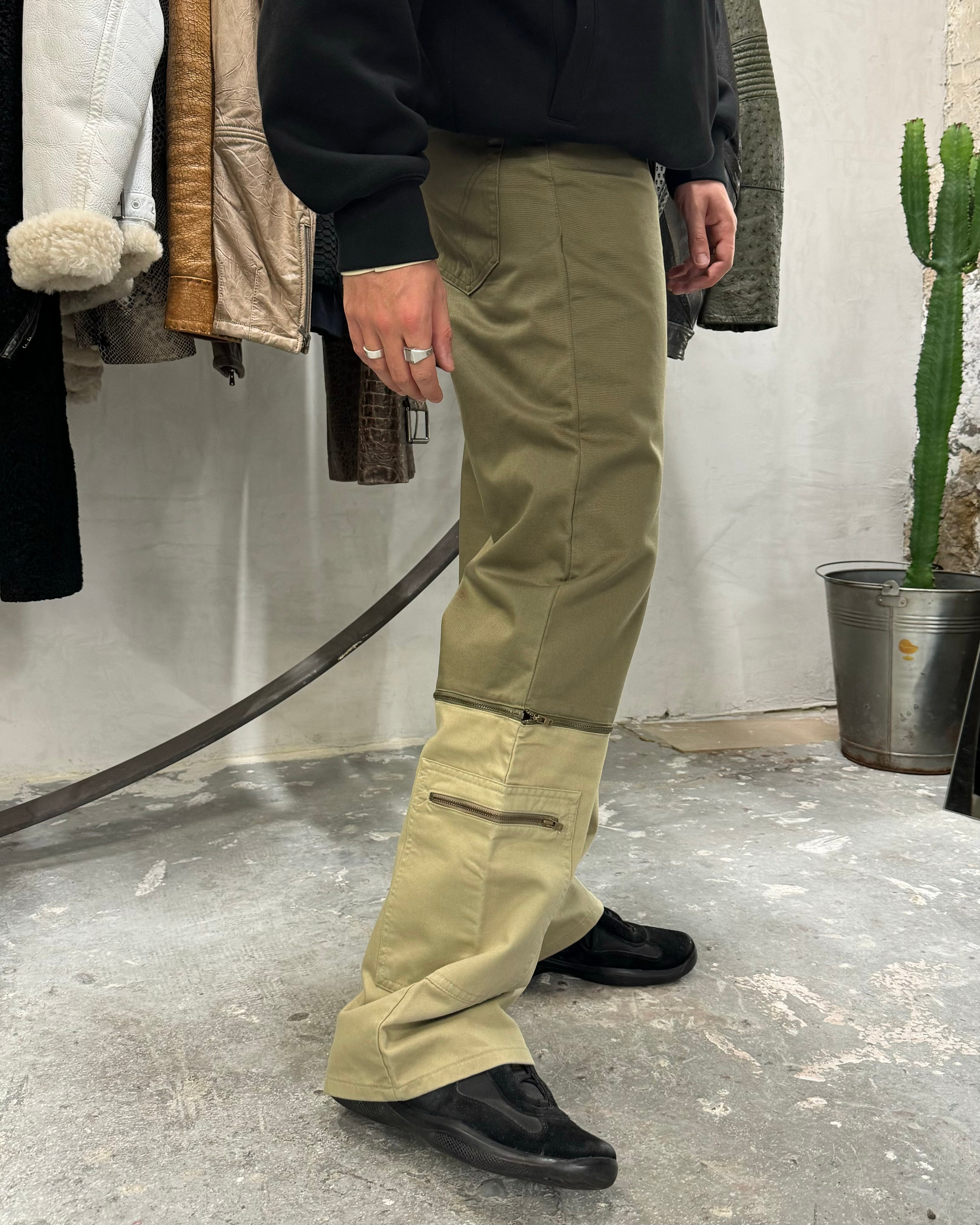 Dolce &amp; Gabbana 橄榄色工装可拆卸长裤 (M)