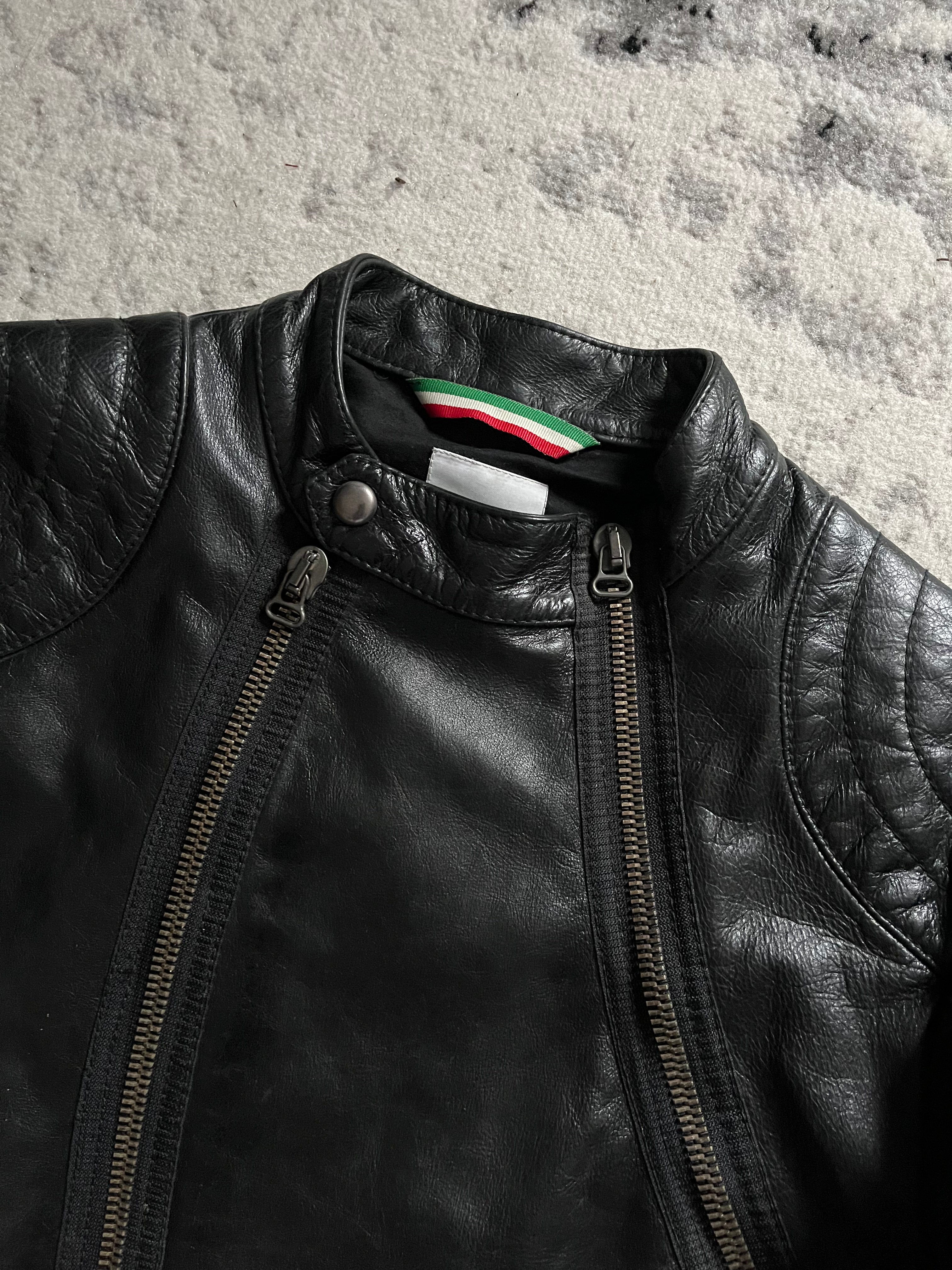 90 年代 Moschino Tornado 拉链机车皮夹克（S/M）