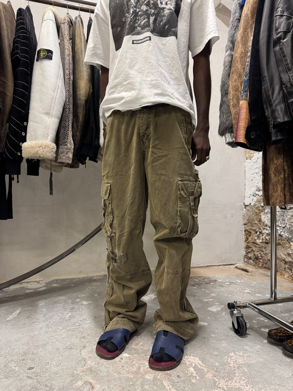 2000s Cozy Gete Cargo Olive Utility Pants