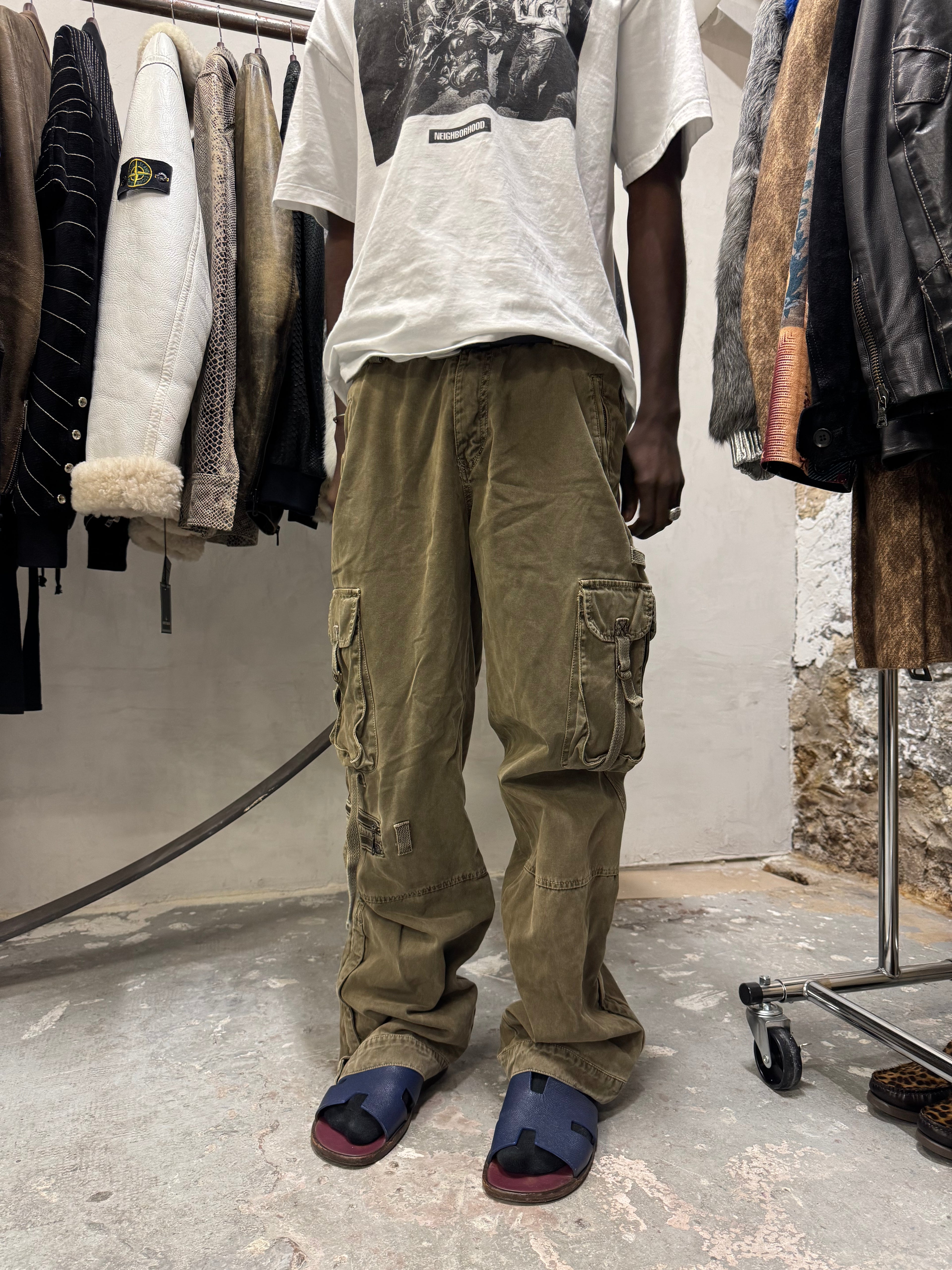 2000s Cozy Gete Cargo Olive Utility Pants