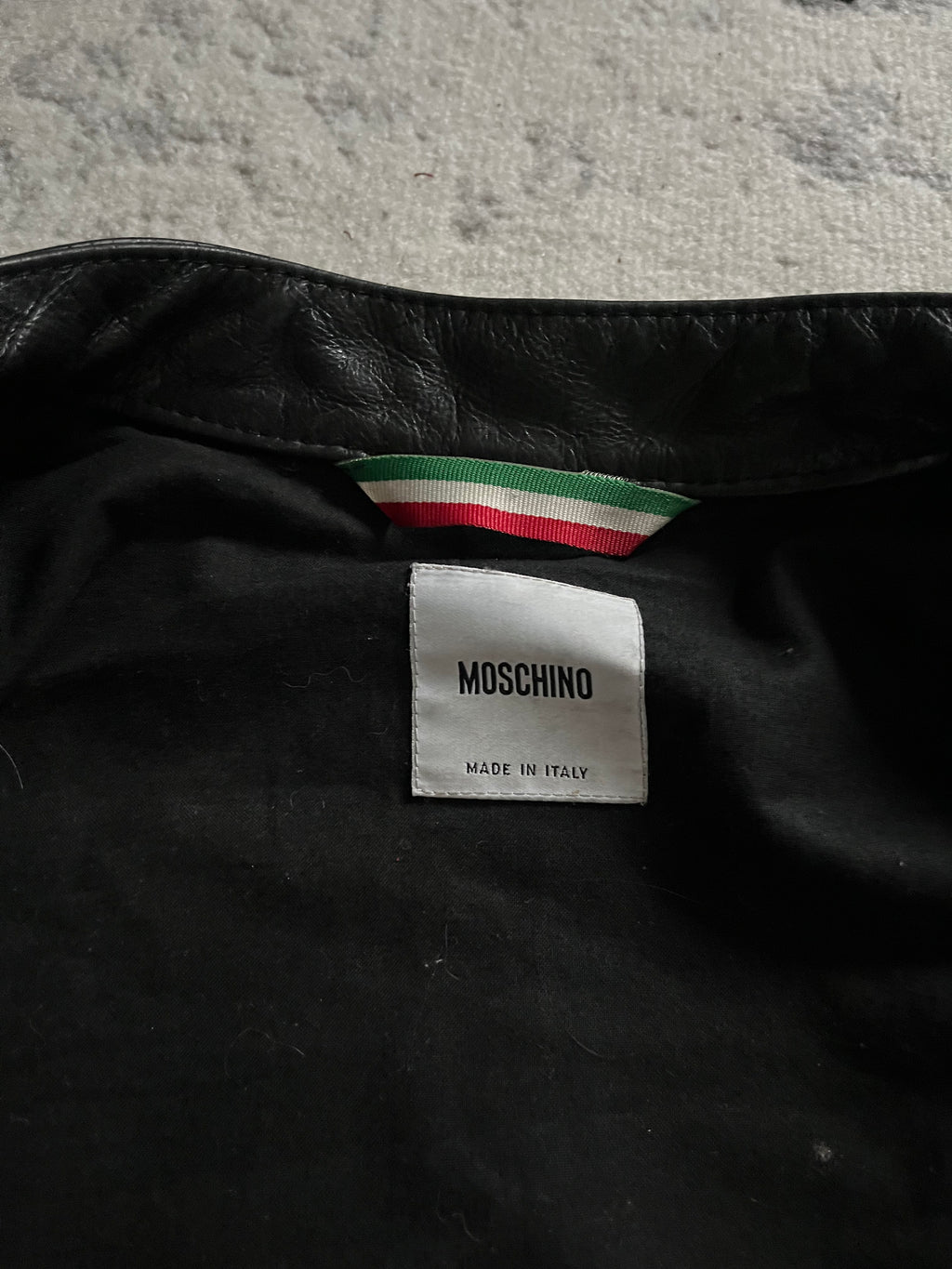 90 年代 Moschino Tornado 拉链机车皮夹克（S/M）