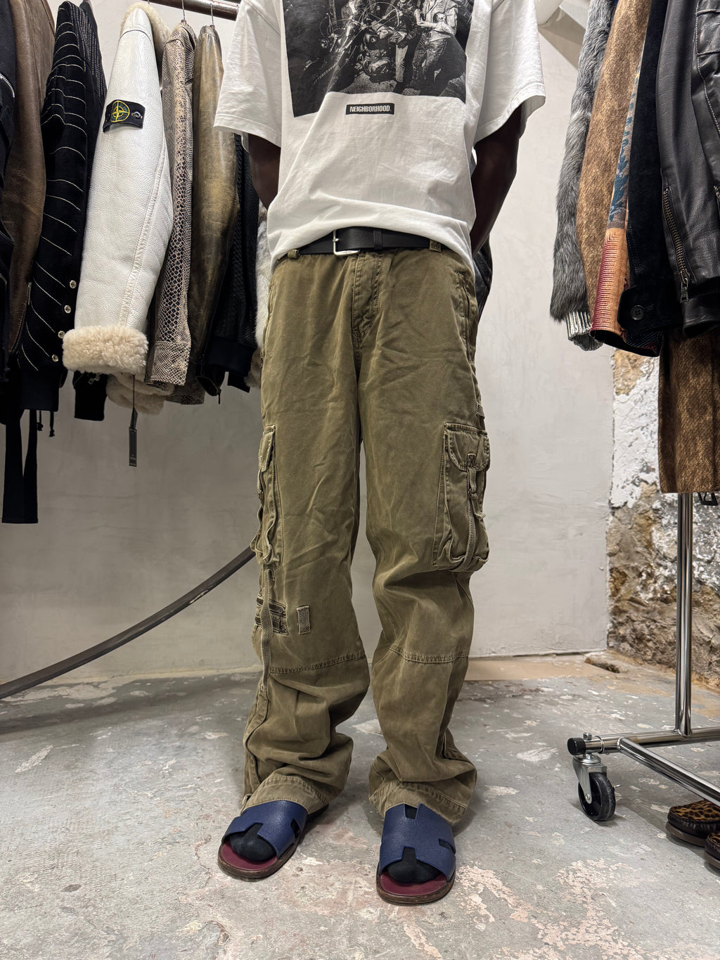 2000s Cozy Gete Cargo Olive Utility Pants