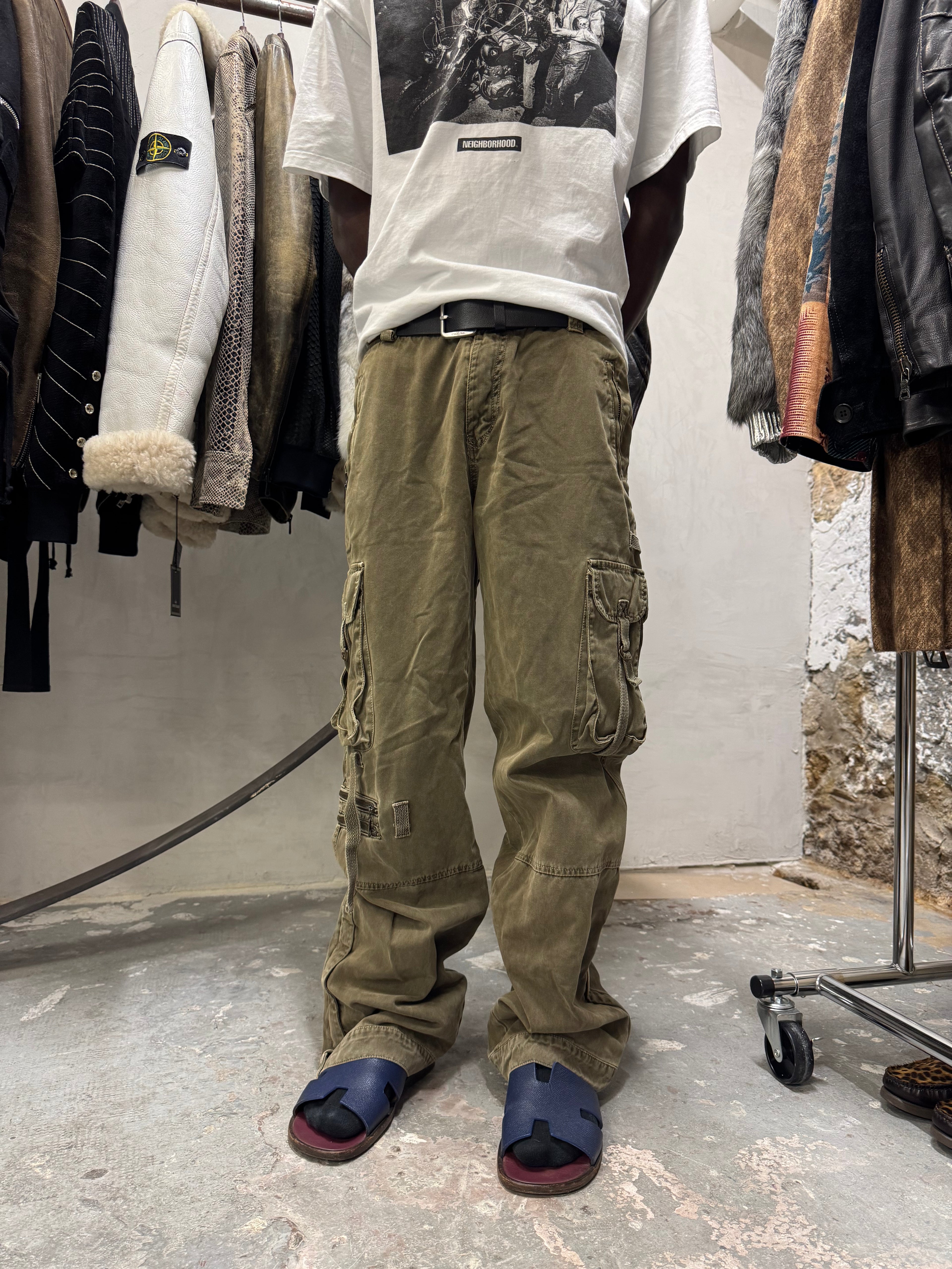 2000s Cozy Gete Cargo Olive Utility Pants