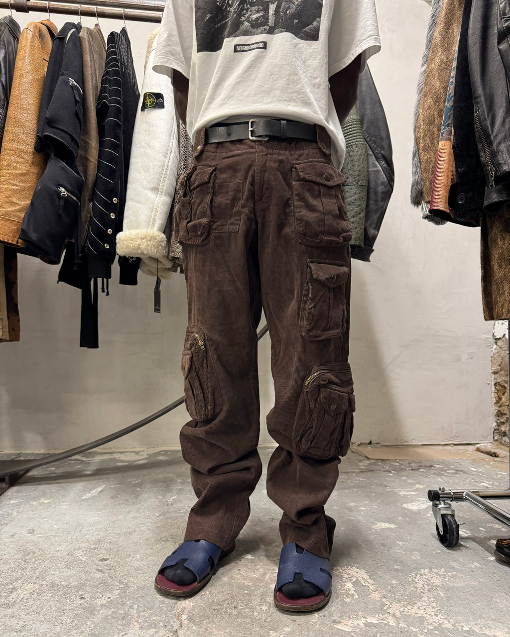 AW2004 Daniele Alessandrini Velvet Cargo Pants