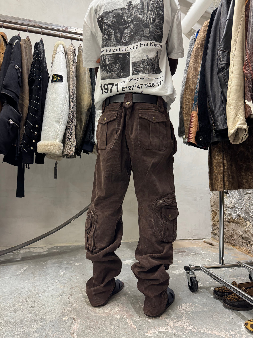AW2004 Daniele Alessandrini Velvet Cargo Pants