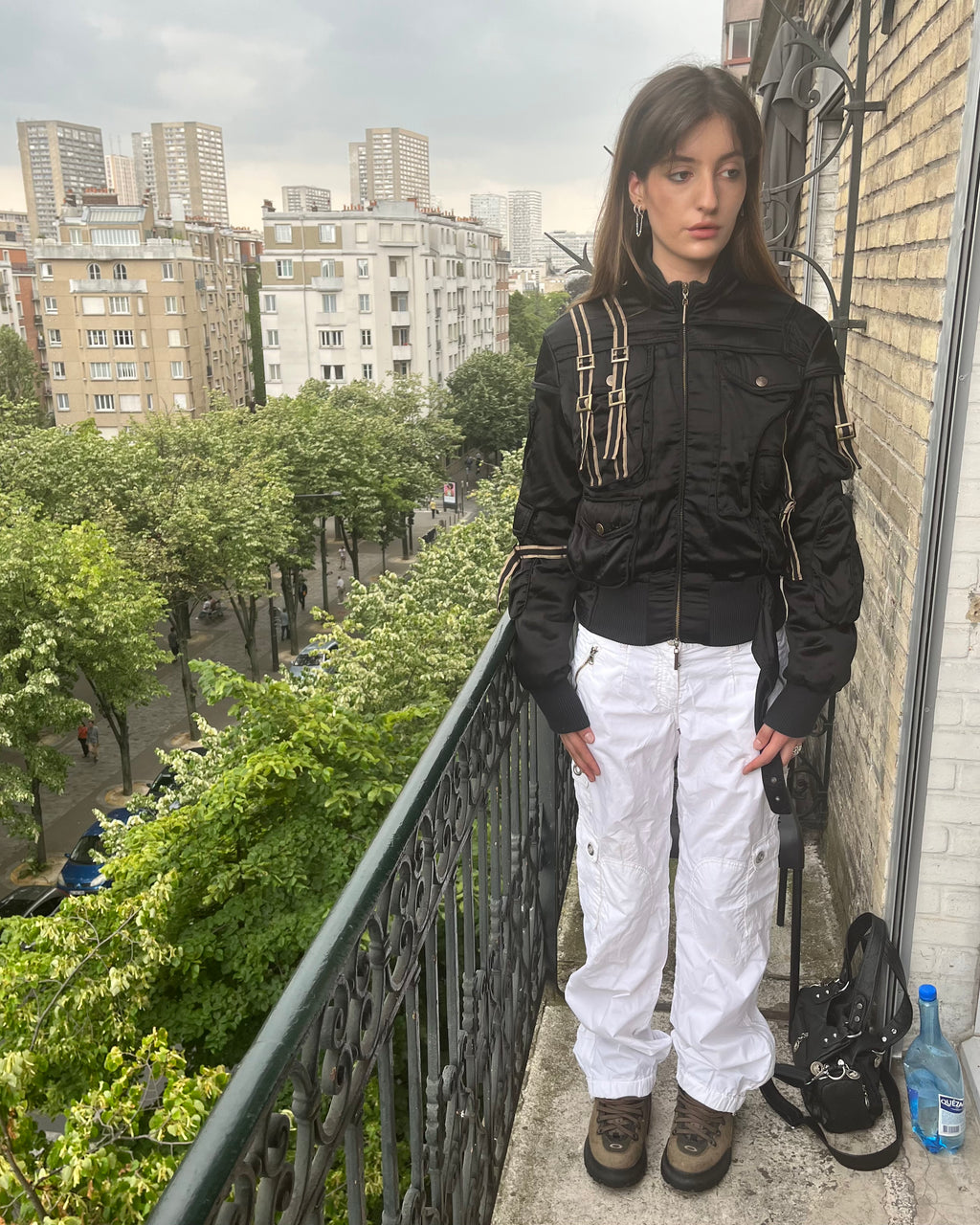 AW05 Cavalli Cargo Gun Utility Bomber Jacket (XS)