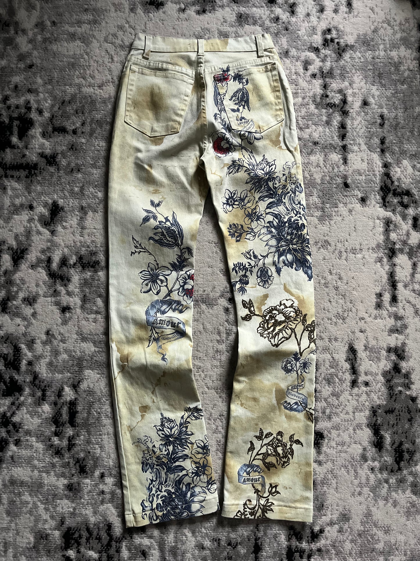 SS2003 Roberto Cavalli 纹身老虎裤 (XS/S)