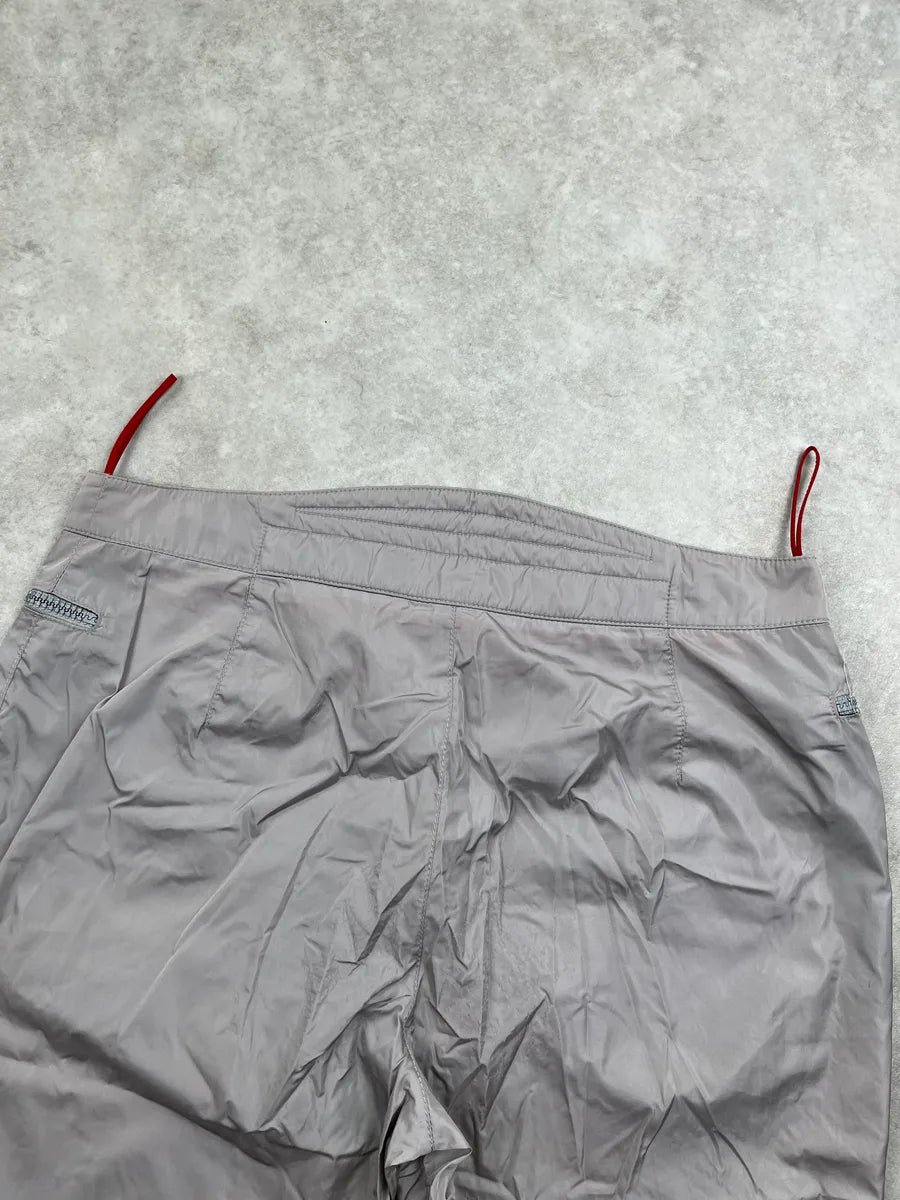 SS2000 Prada Sport Light Grey Nylon Zip-Off Pants WCMdmsq 10