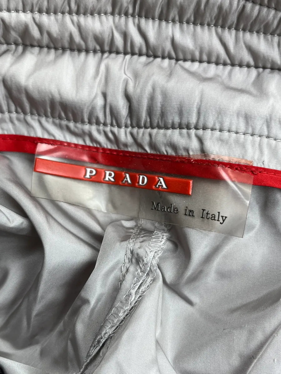 SS2000 Prada Sport Light Grey Nylon Zip-Off Pants WCMdmsq 12