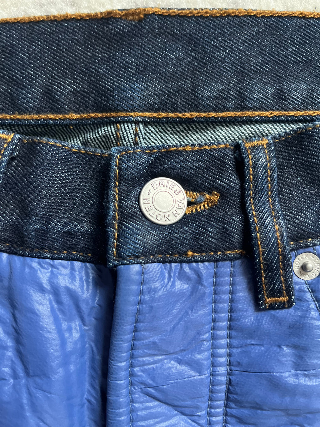 Dries Van Noten Electric Puffer Brut Denim Jeans (S/M)