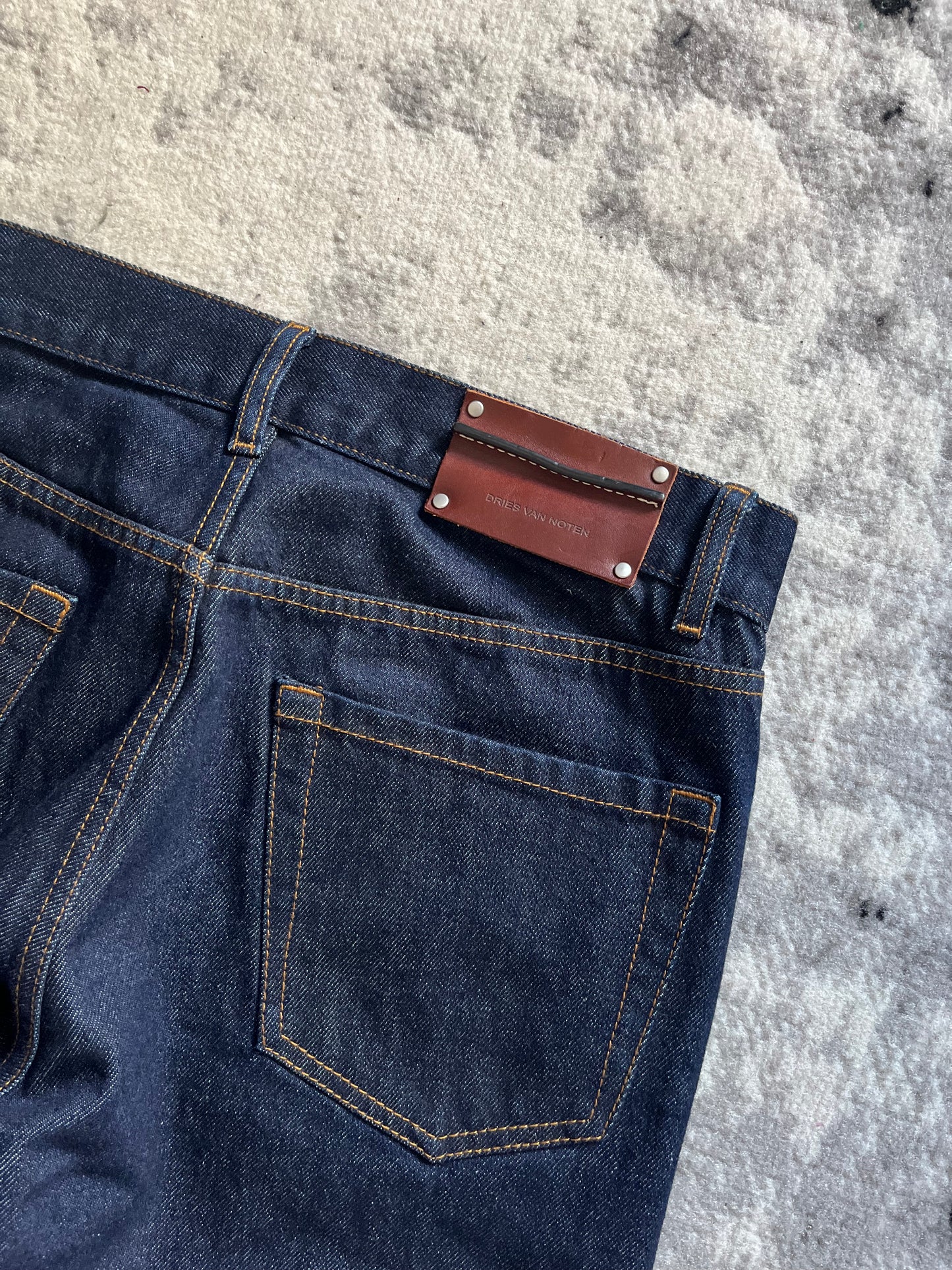 Dries Van Noten Electric Puffer Brut Denim Jeans (S/M)