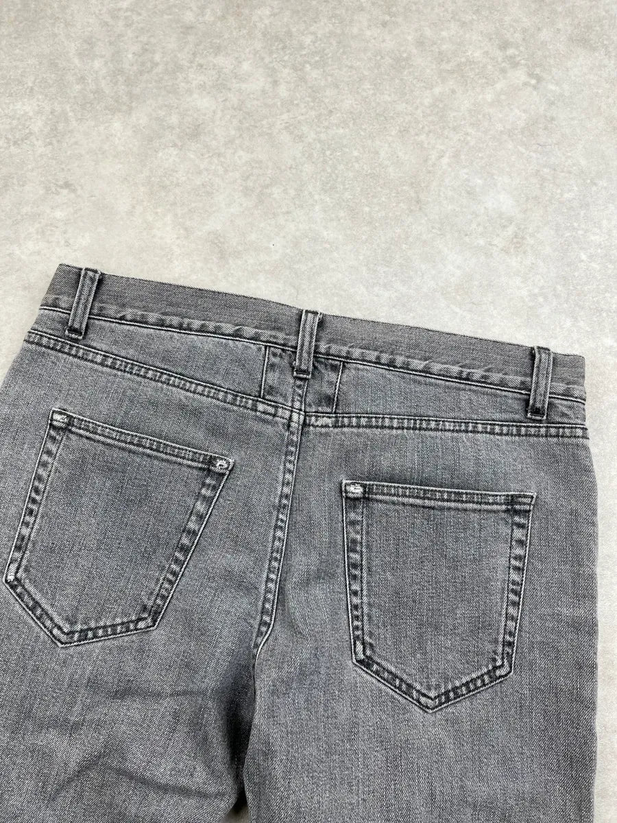 Saint Laurent Washed Grey Denim Washed Slim Jeans rZqcLIXl 7