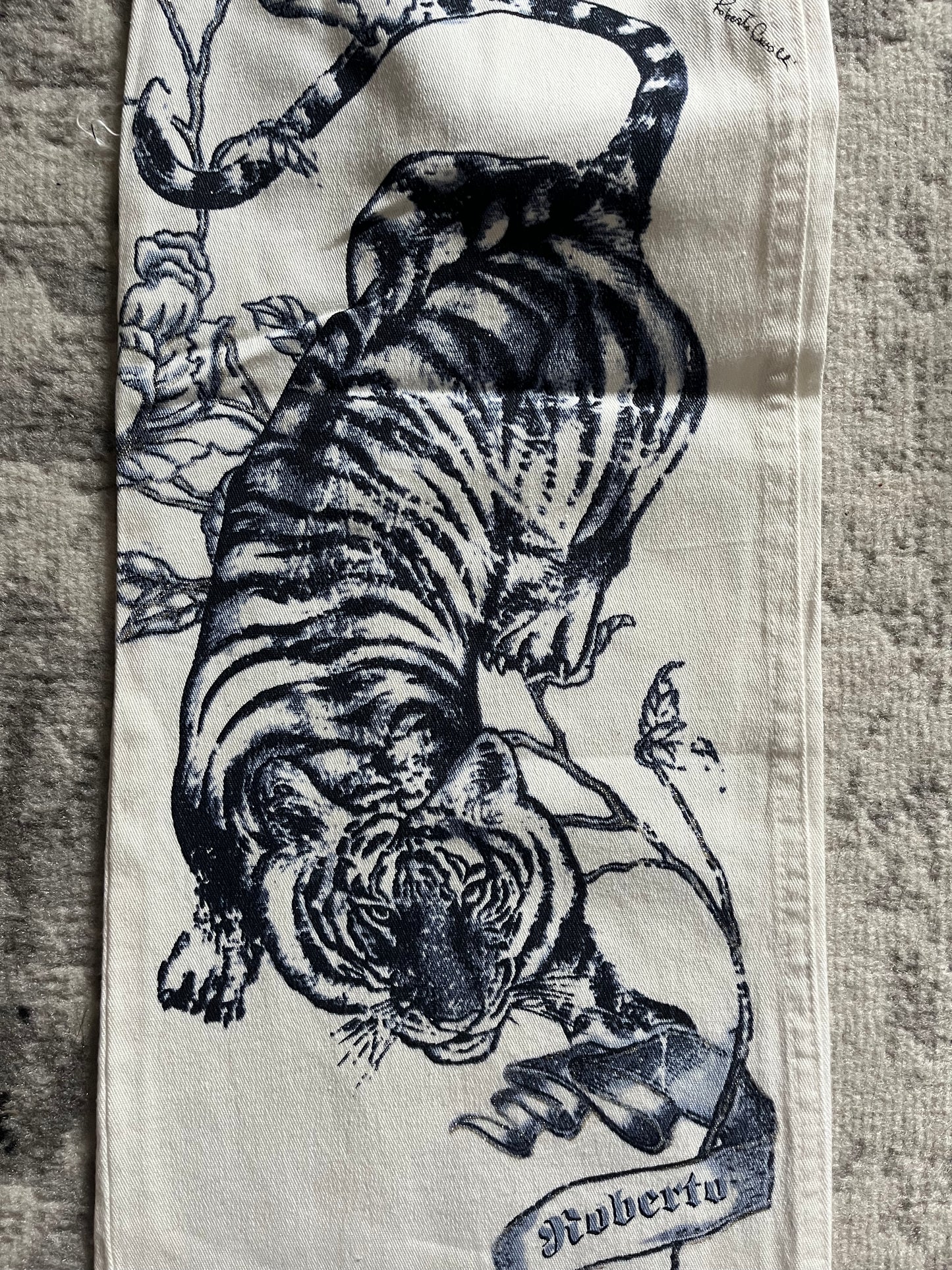 SS2003 Roberto Cavalli Tattoo Tiger Pants (M)