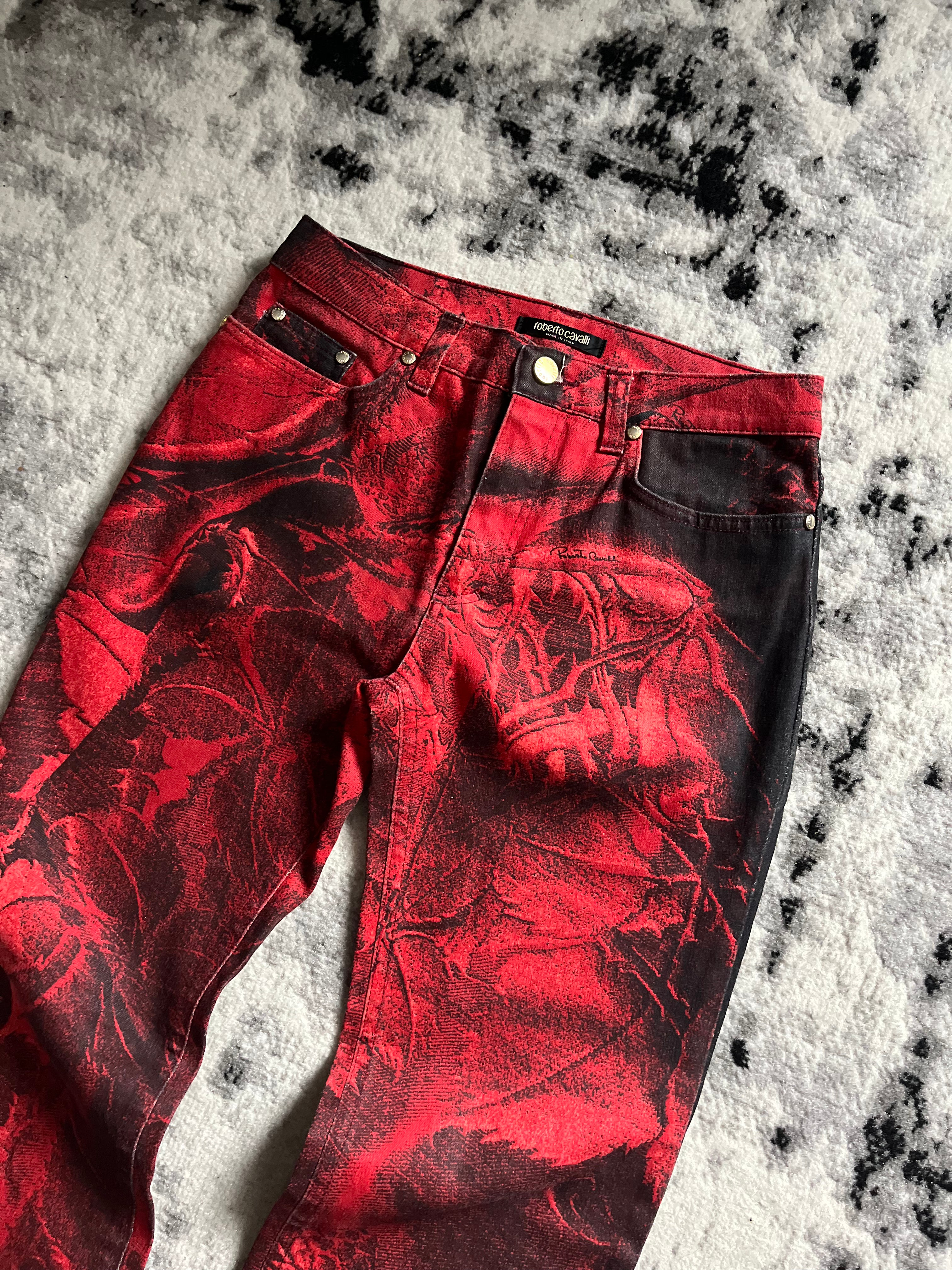 90s Roberto Cavalli Devil Spell Pants (XS)