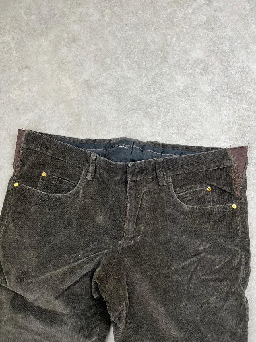 2000s Gucci Dark Brown Corduroy Pants by Tom Ford oGlqwNbY 5