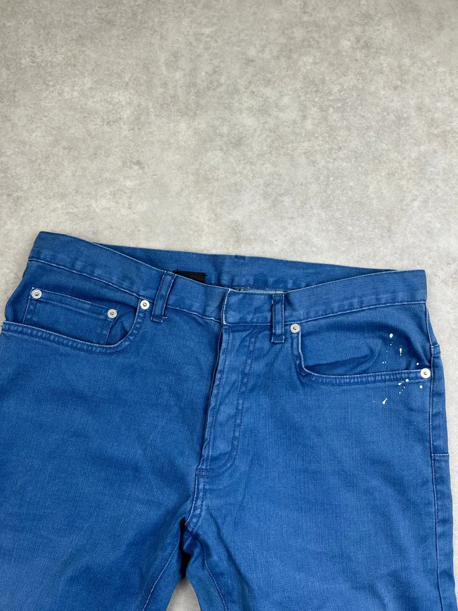 2010s Dior Blue Paint-Splatter Denim Jeans oPrUzQb 5