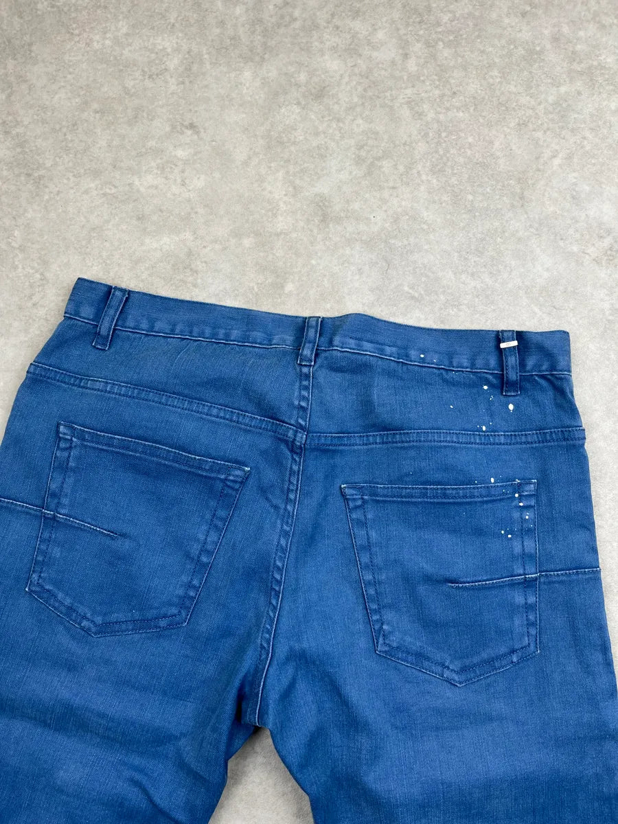 2010s Dior Blue Paint-Splatter Denim Jeans oPrUzQb 7