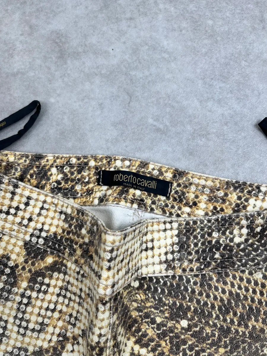 2000s Roberto Cavalli Beige Leopard Sequin Print Pants MFpKpVkS 9