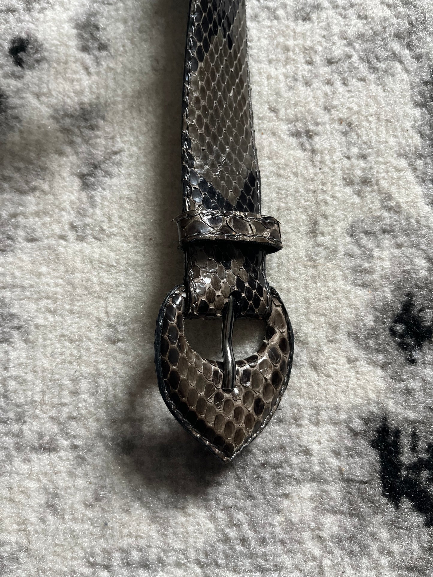 90s Yves Saint Laurent Python Leather Belt