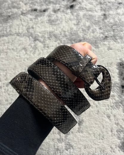 90s Yves Saint Laurent Python Leather Belt