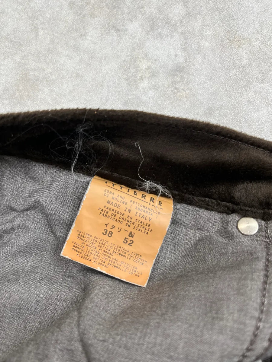 2000s Versace Brown Two Tone Contrast Velvet Panel Pants YxeTZkDE 10