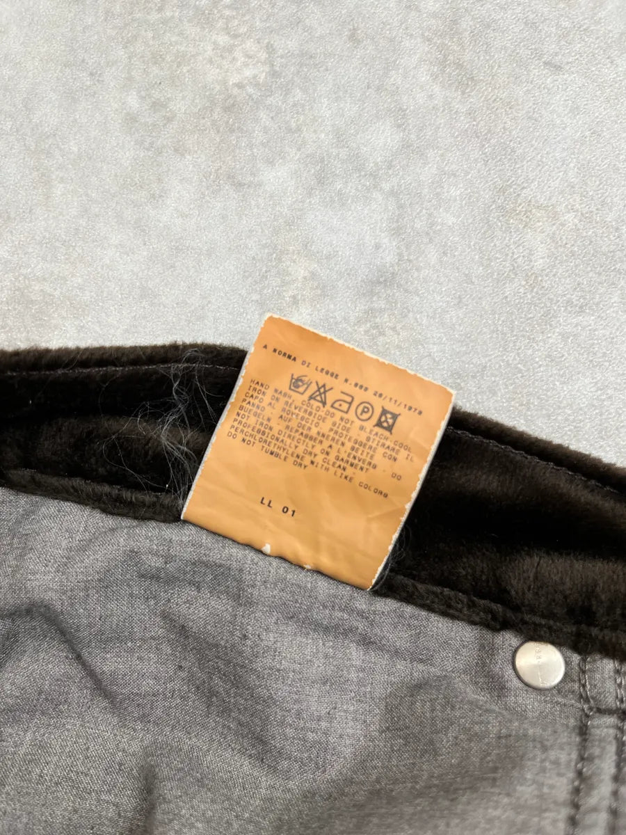 2000s Versace Brown Two Tone Contrast Velvet Panel Pants YxeTZkDE 11