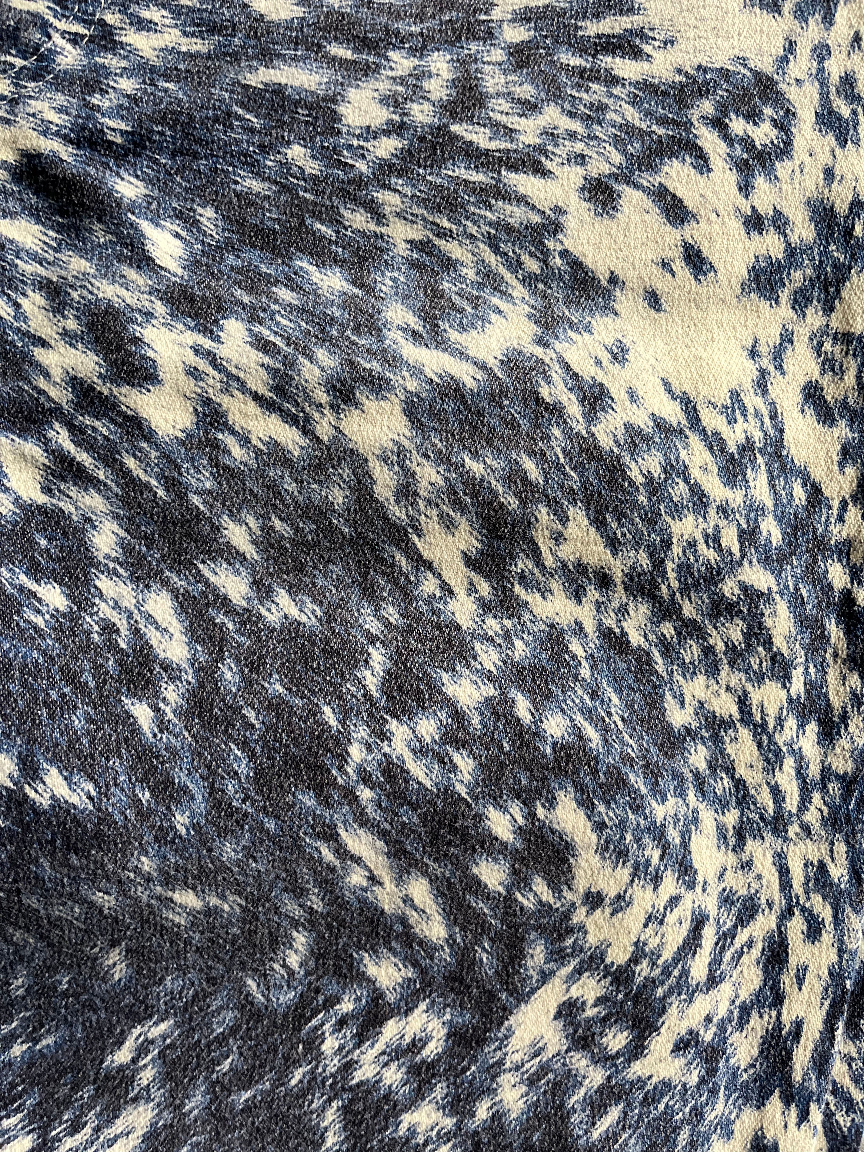 FW1999 Roberto Cavalli ファーリー カウプリント ムーブメント パンツ (XS/S)